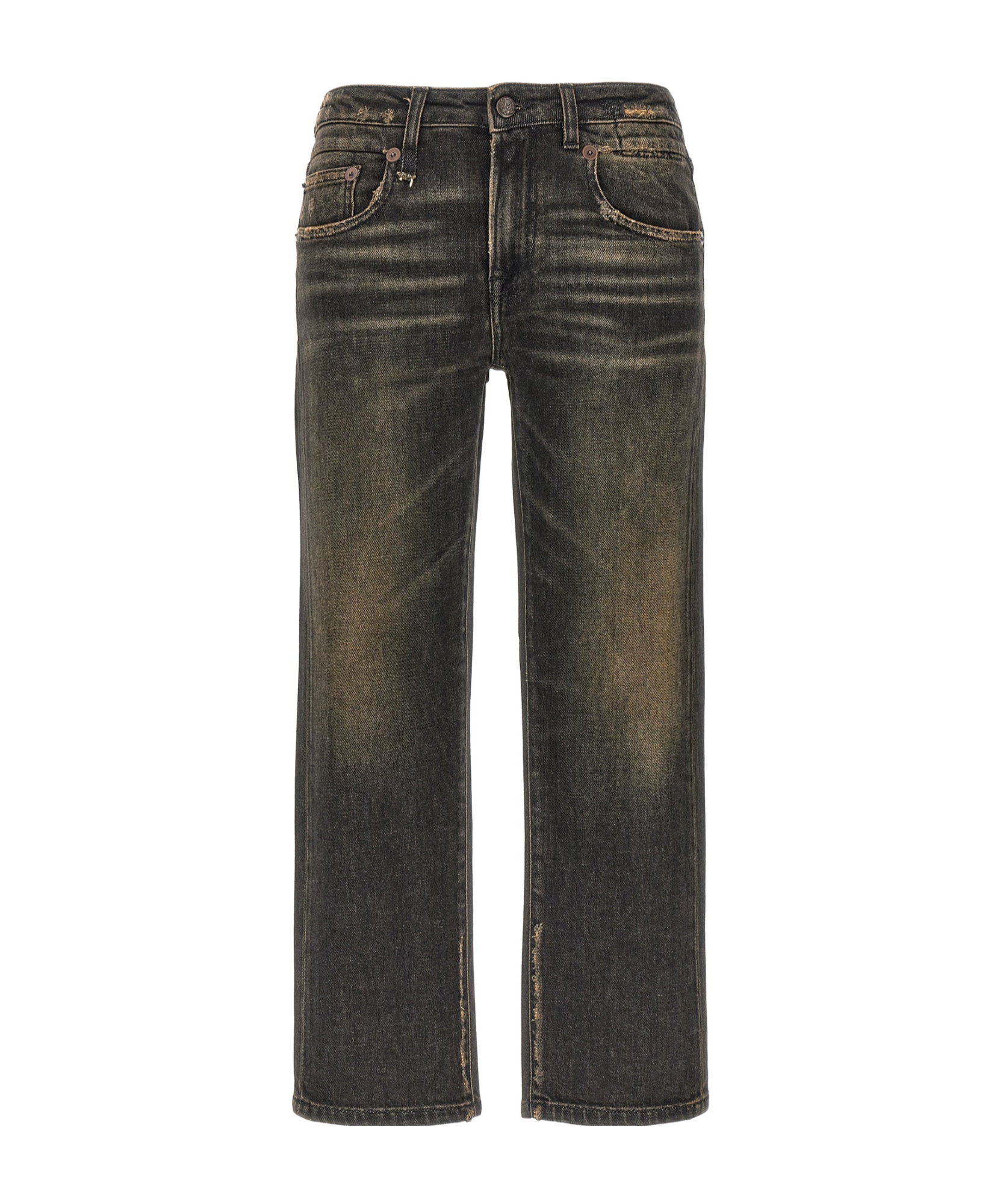 R13 Boy Straight Jeans In Black