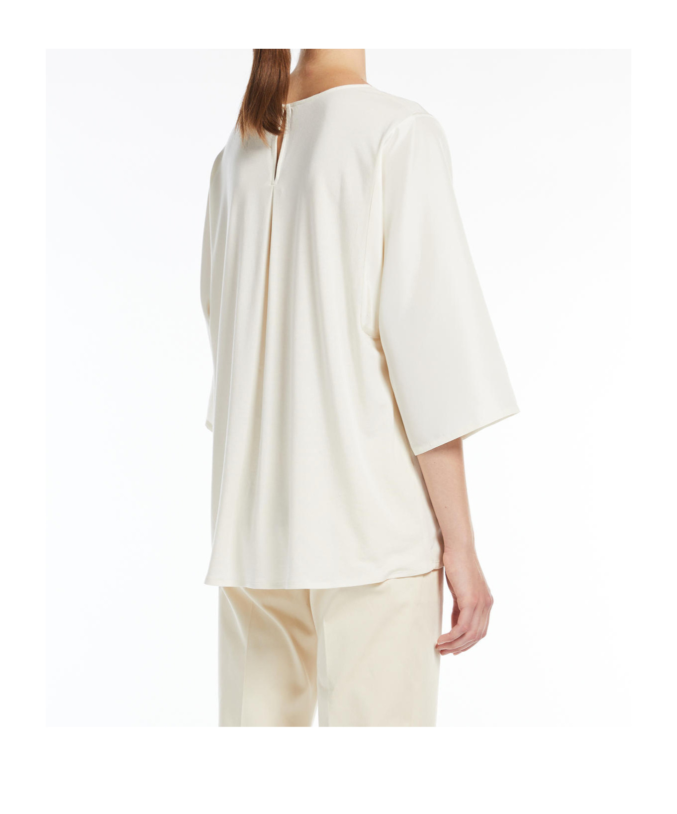 Weekend Max Mara Womens White Livorno Embroidered-sleeve Cotton-jersey T-shirt In White