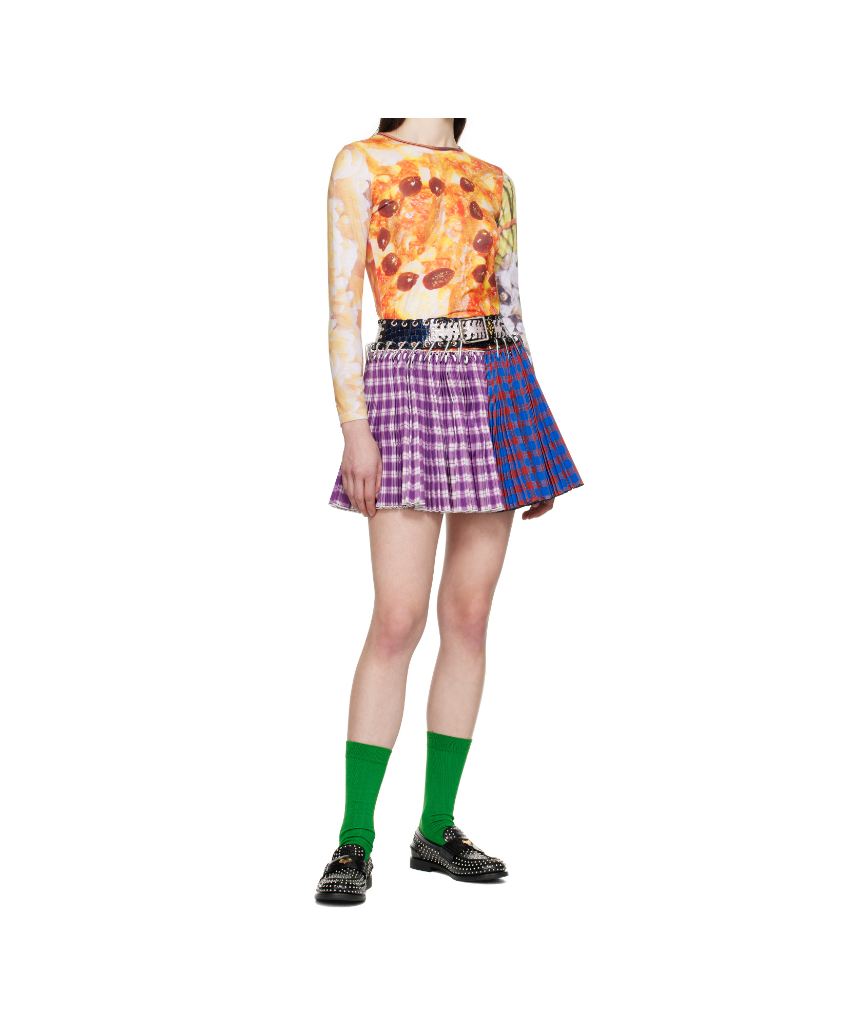 Chopova Lowena Pommel Carabiner Mini Skirt In Multi-color