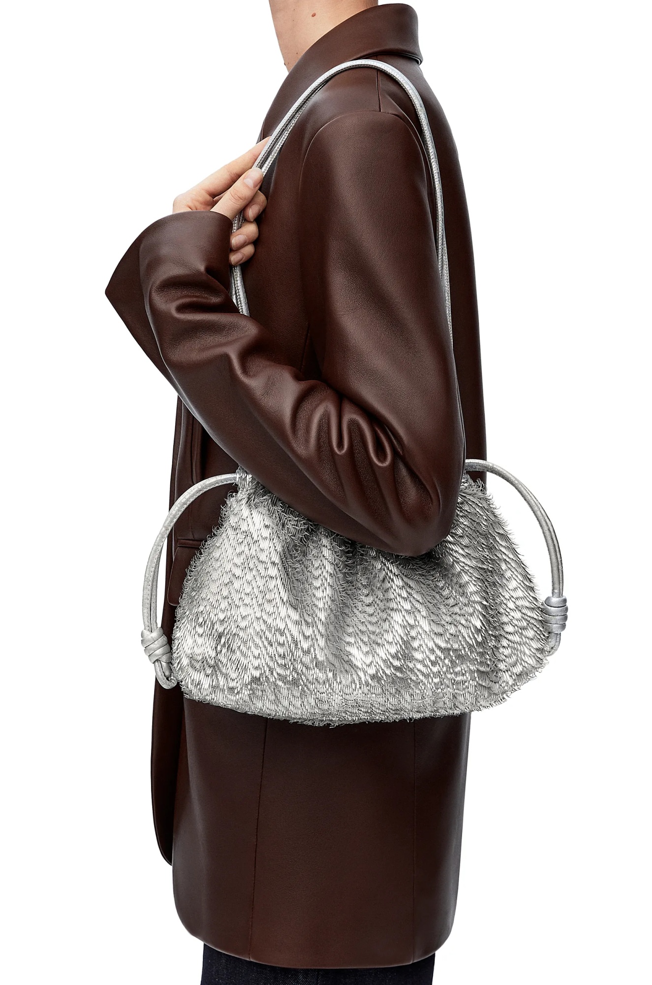 Loewe Flamenco Purse Shoulder Bag In Gray