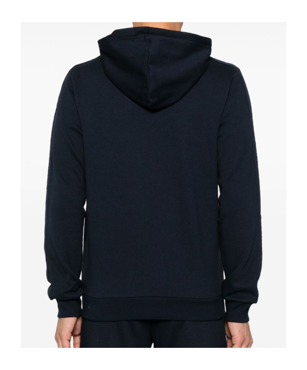 Emporio Armani Logo-detail Hooded Zip-up Sweatshirt In Blue