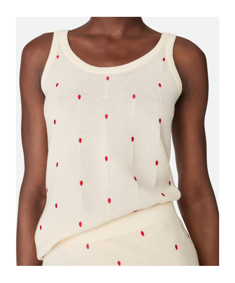Bottega Veneta Embroidered Matches Tank Top In White