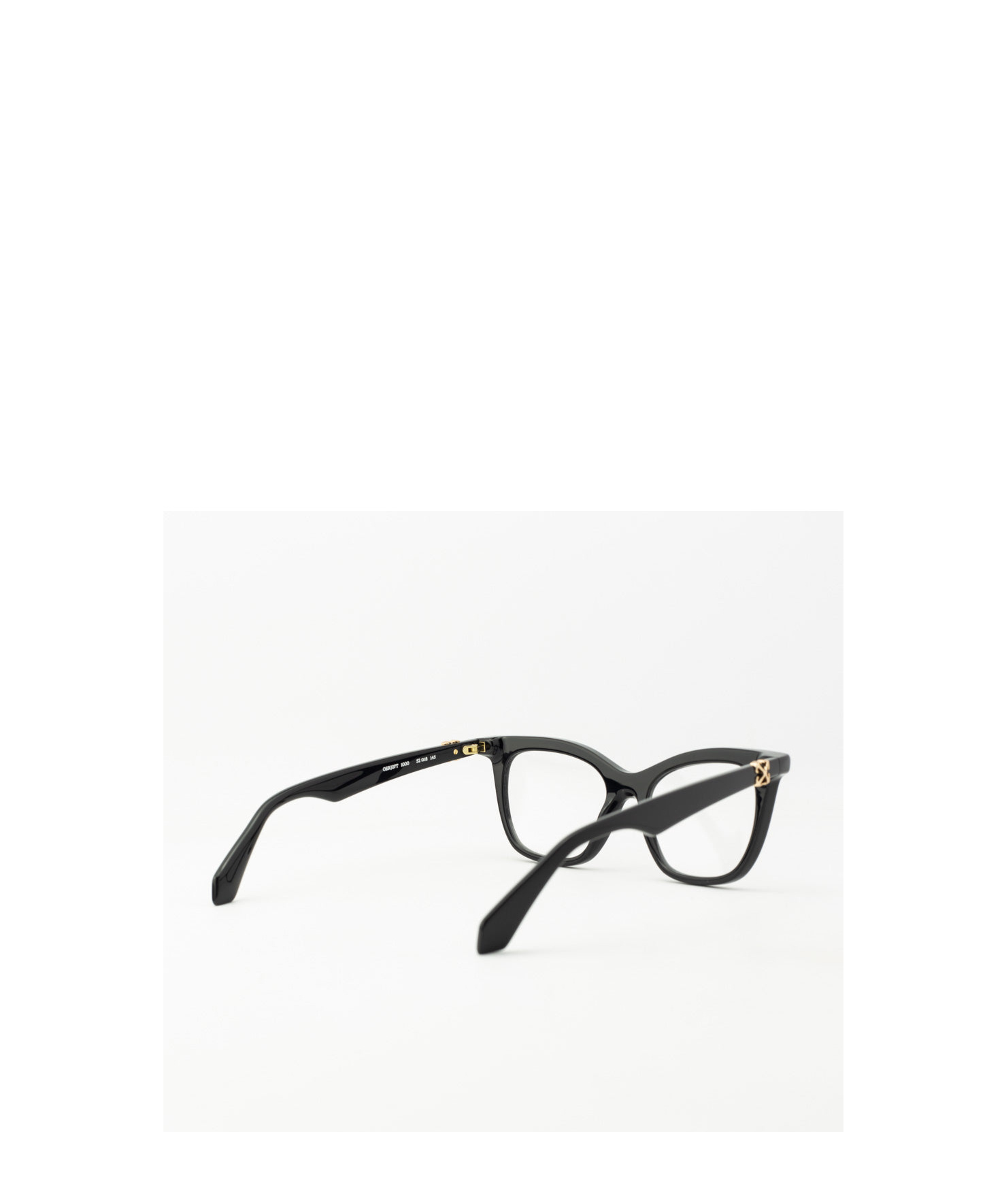 Off-white Full Frame Plain Mirror In Black