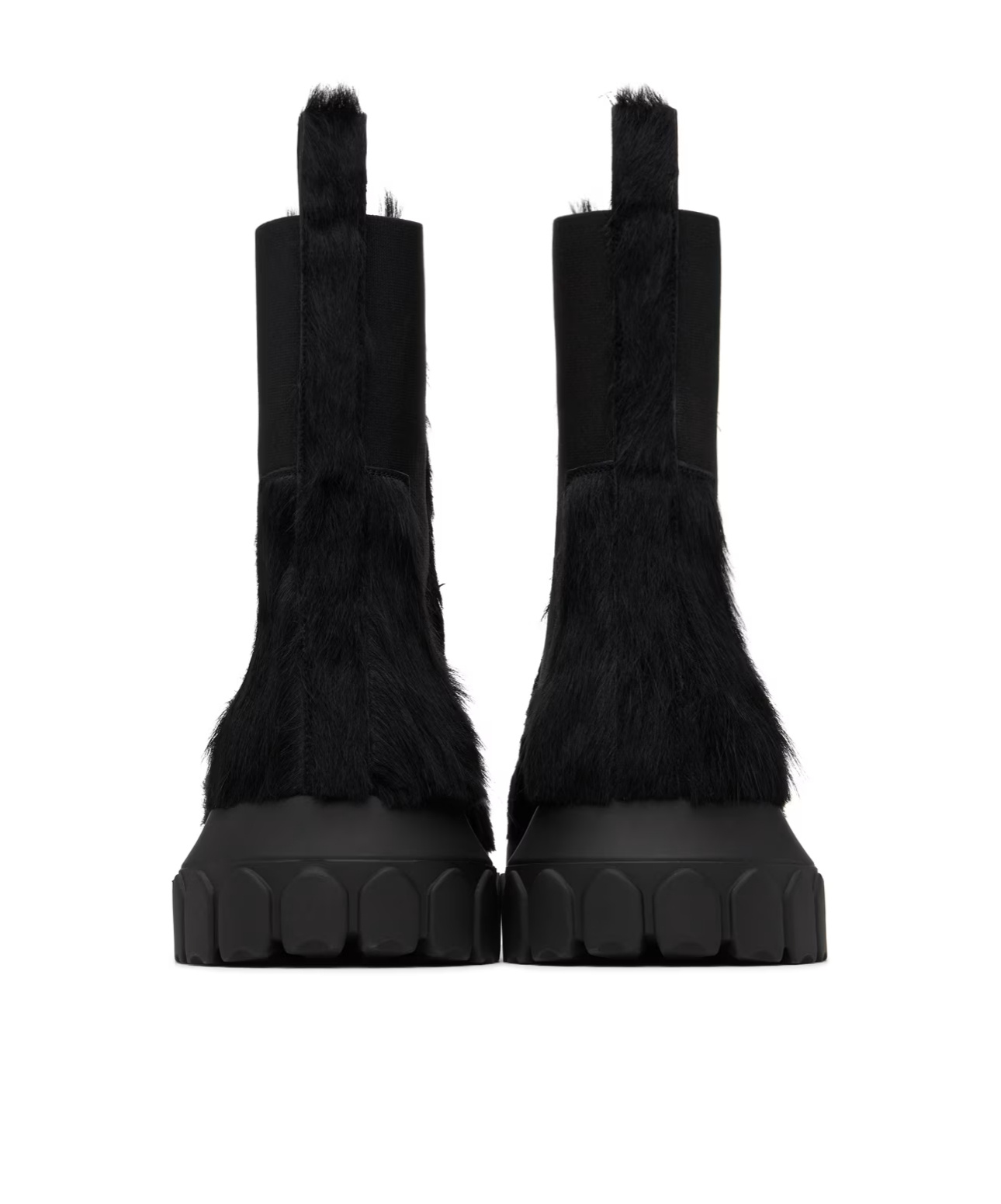 Rick Owens Side Paneled Chelsea Boots In Black