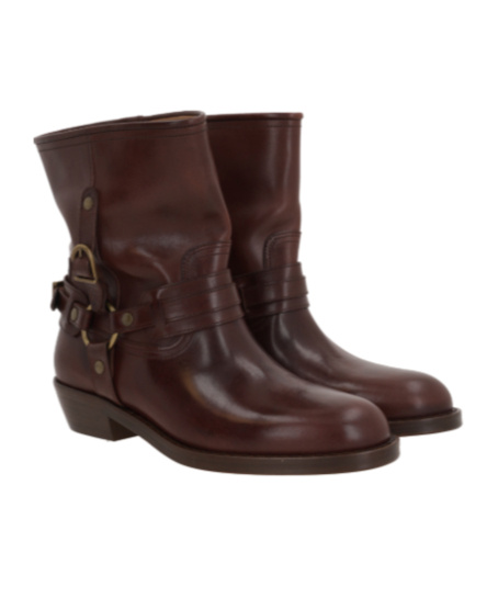 Isabel Marant Round Toe Ankle Boots In Brown
