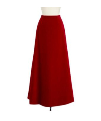 Dior Cotton Velvet Skirt In Red