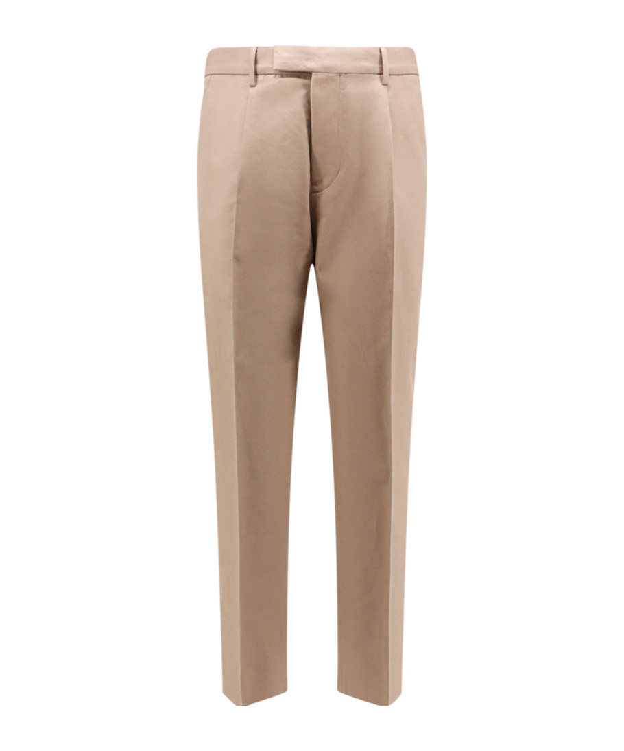 Zegna Pleated Tapered Trousers In Nude