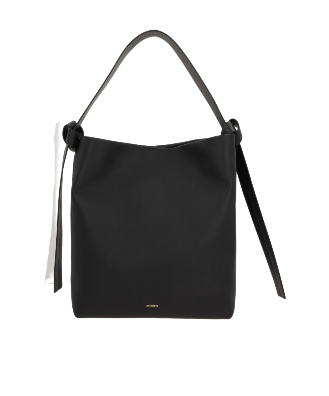 Jil Sander Knot Strap Shoulder Bag In Black