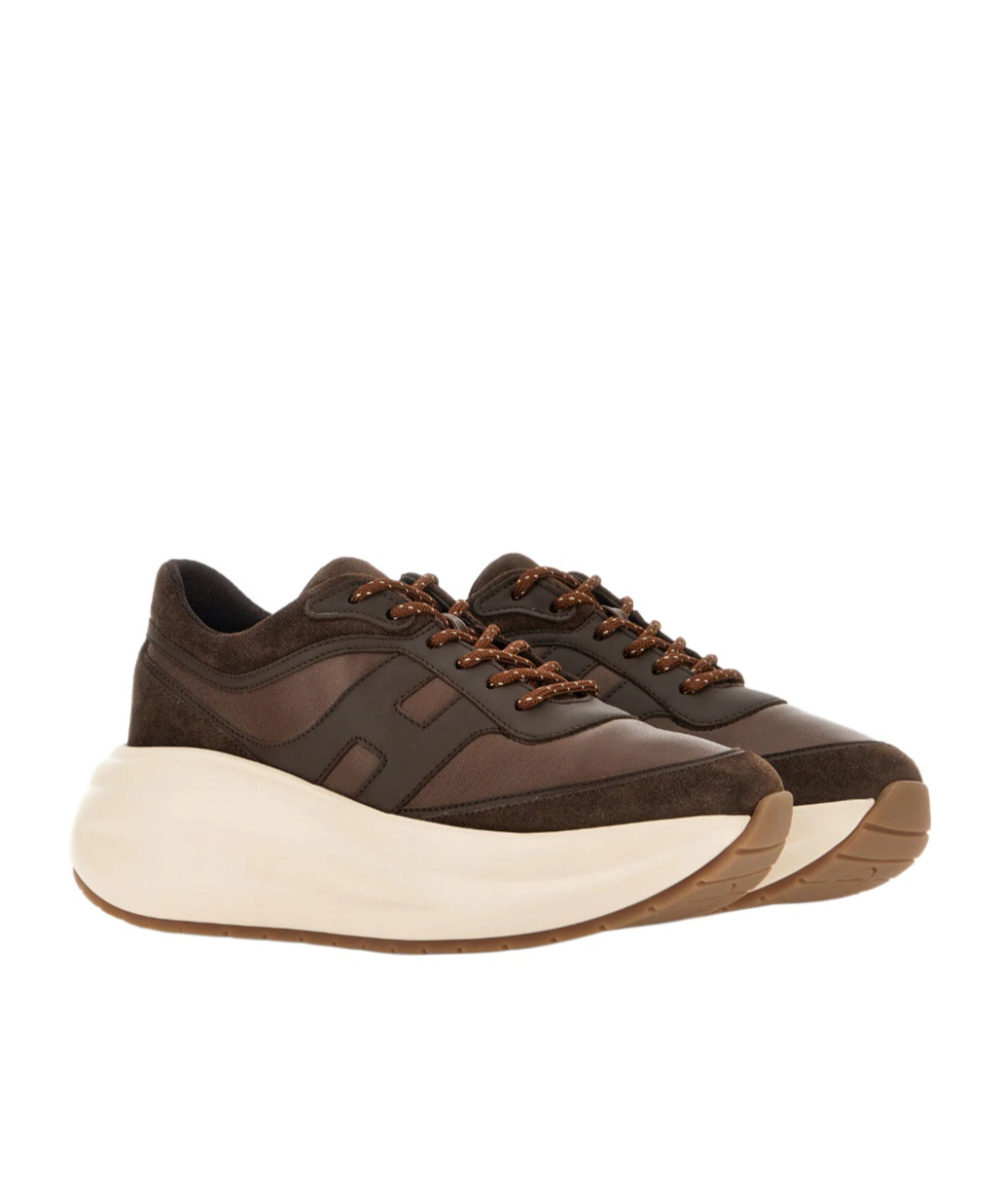 Hogan H696 Suede Sneakers In Brown