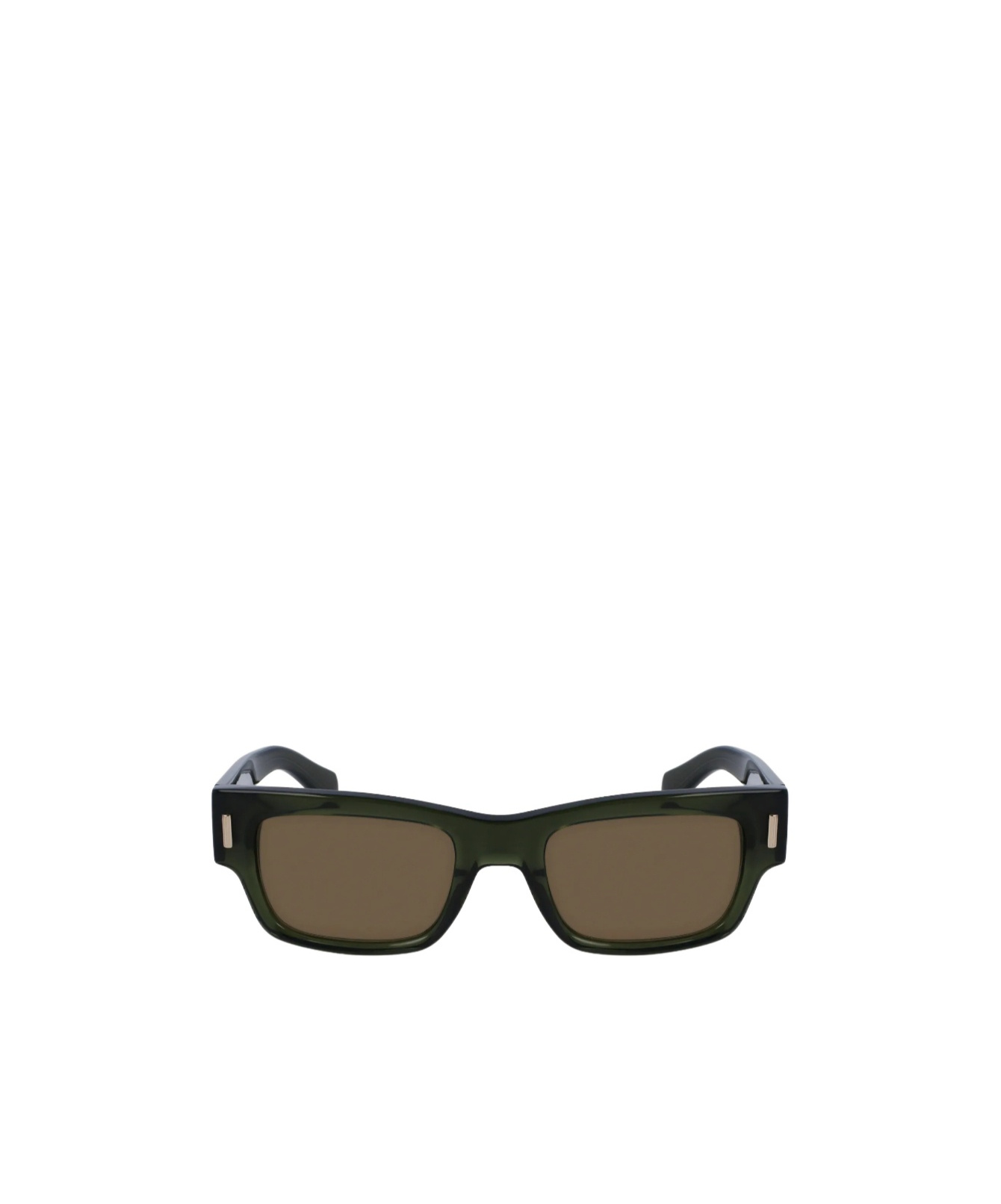 Ferragamo Rivets 53mm Rectangular Sunglasses In Green