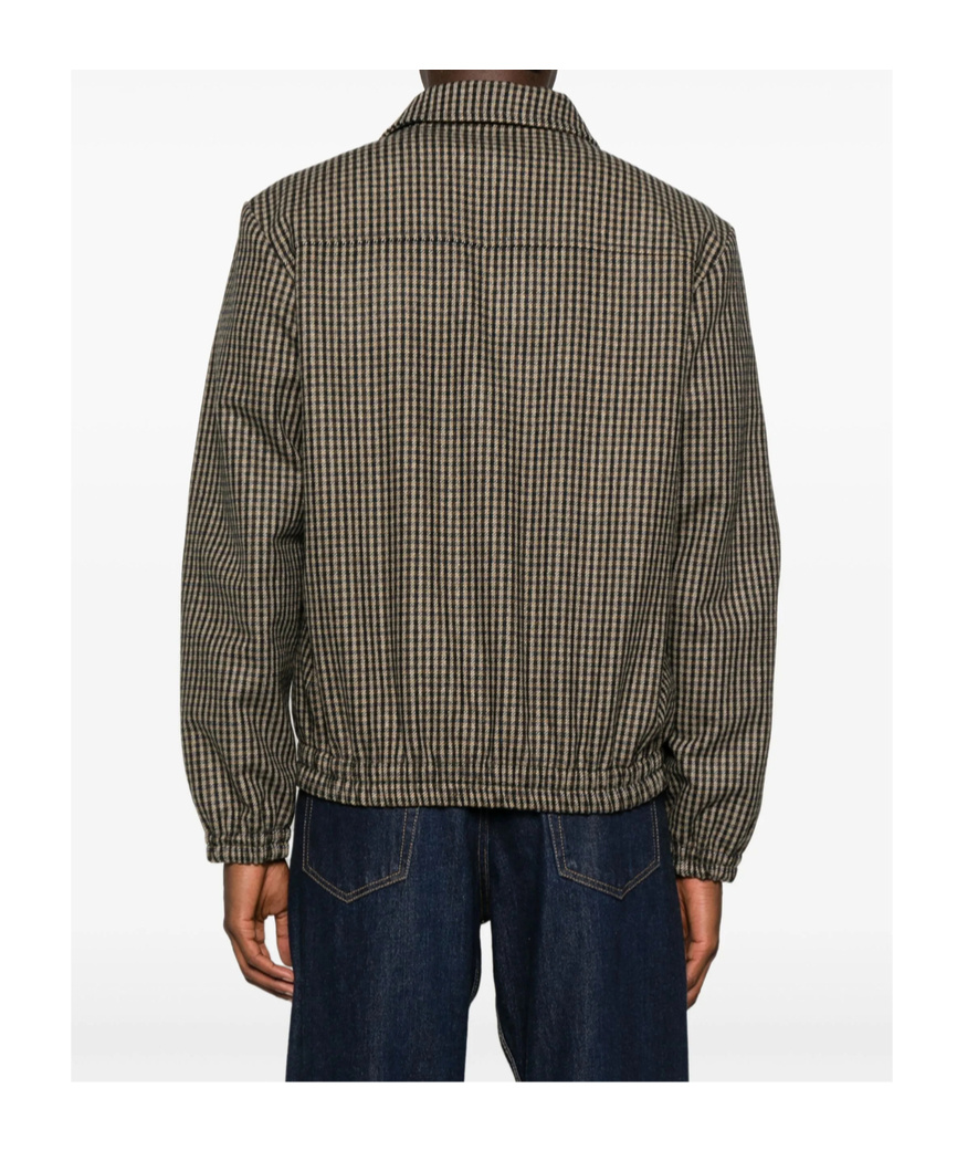Apc Gilbert Checked Brushed Wool-blend Blouson Jacket