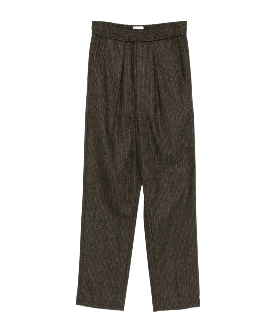 Isabel Marant Pinstripe Elastic-waist Tailored Trousers In Brown