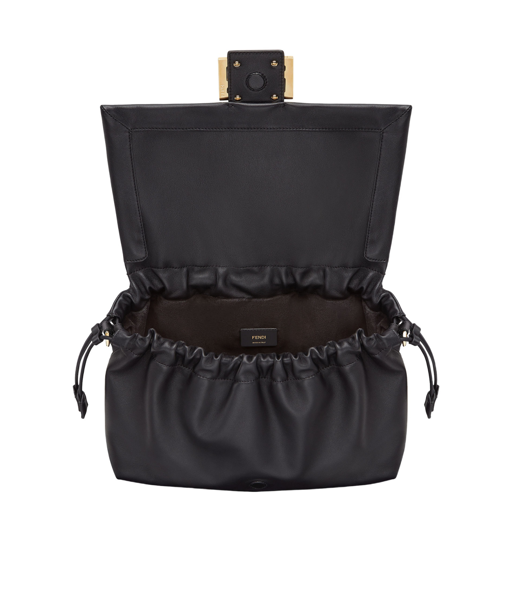 Shop Fendi Black Nappa Leather Bag