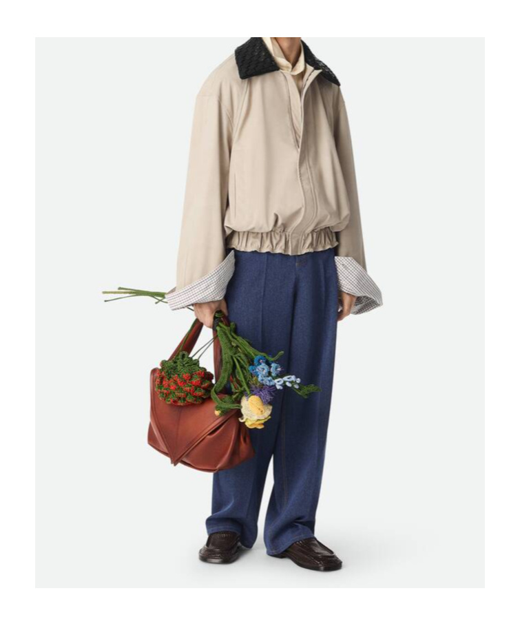 Bottega Veneta Wool-blend High-waist Jeans In Blue