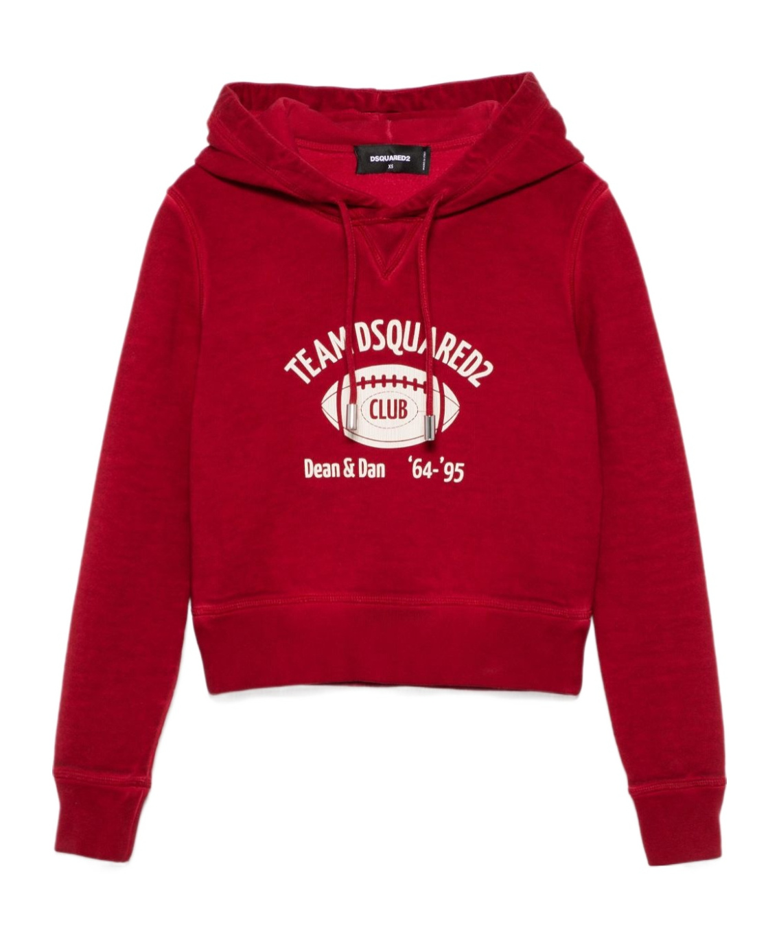 Dsquared2 Cropped Hoodie In Red