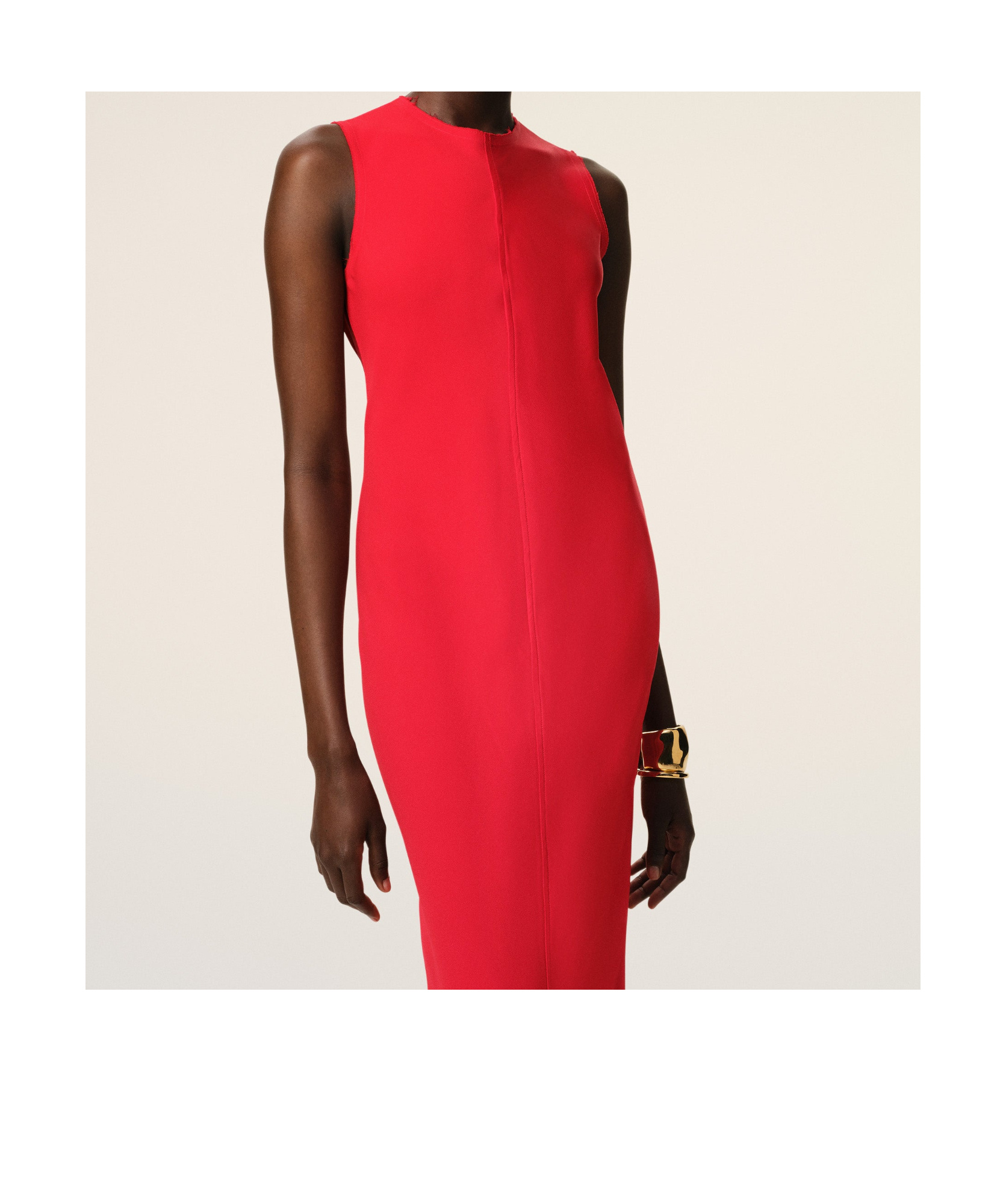 Ami Alexandre Mattiussi Ami Paris Sleeveless Maxi Dress In Red
