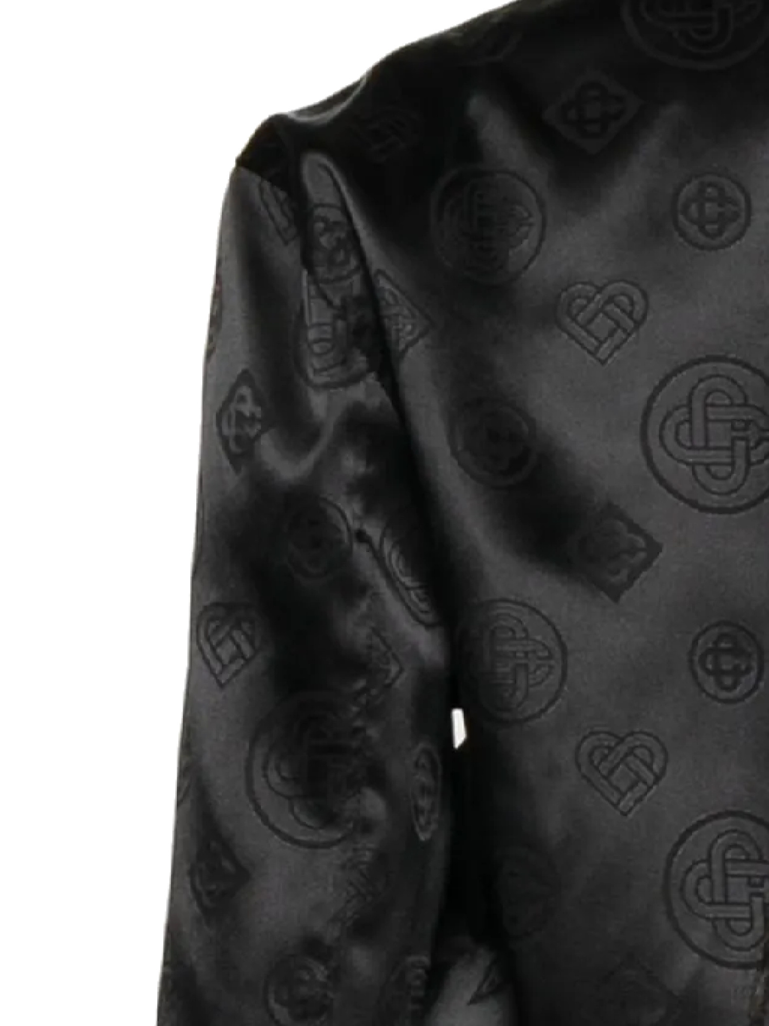Casablanca Zippered Long-sleeved Casual Jacket In Black