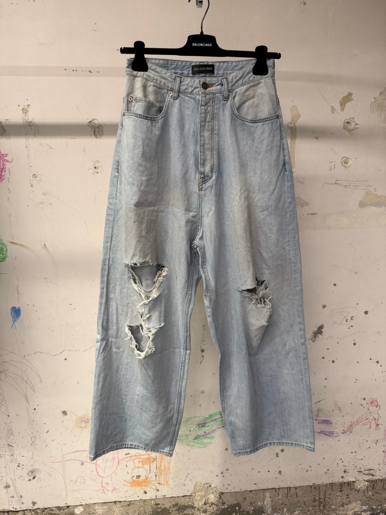 Balenciaga Bagyy Jeans In Gray