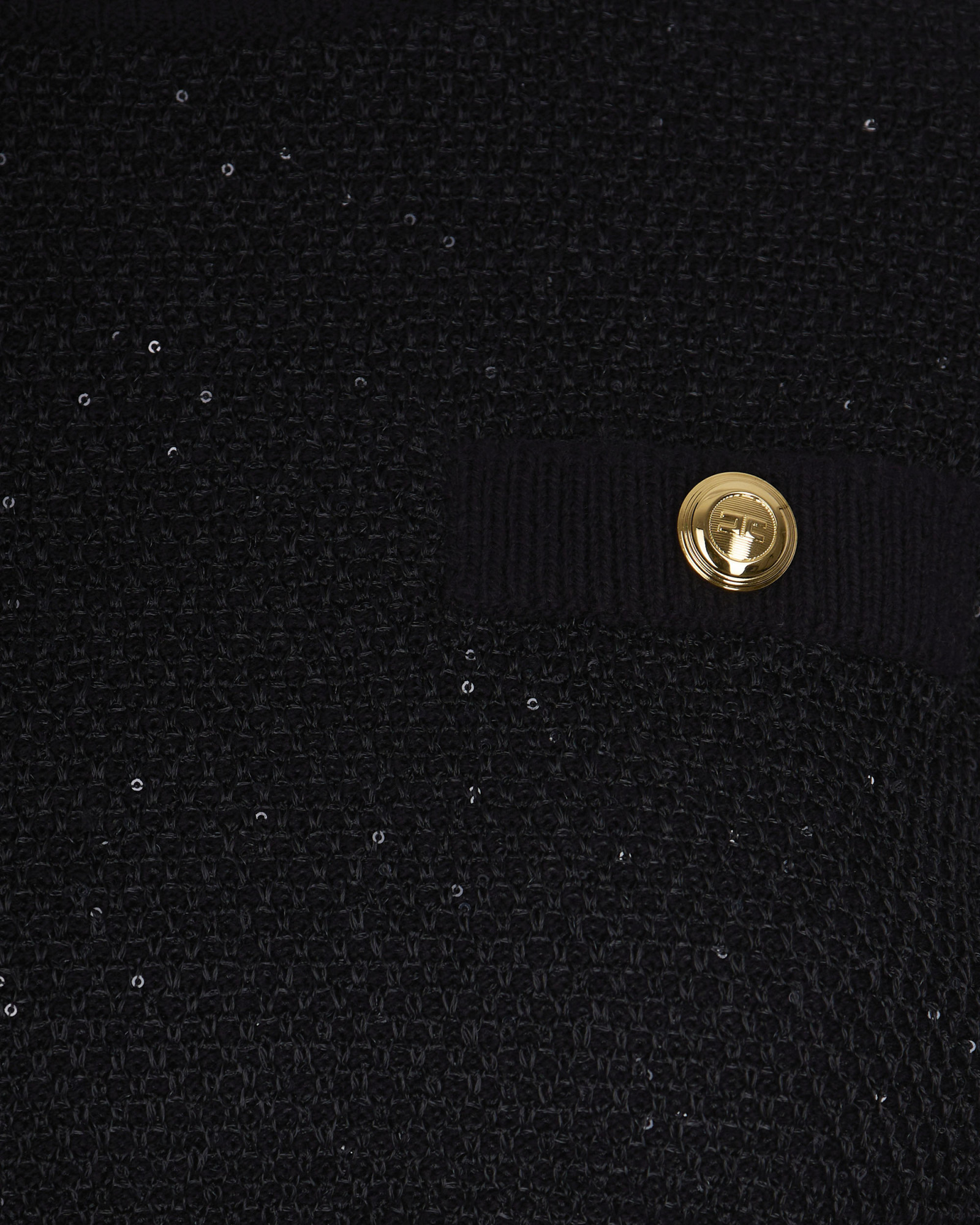 Elisabetta Franchi Wool Crewneck Sweater In Black