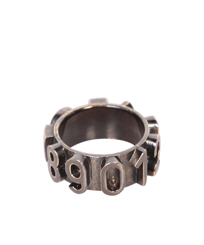 MM6 MAISON MARGIELA SIGNATURE NUMBERS-MOTIF RING