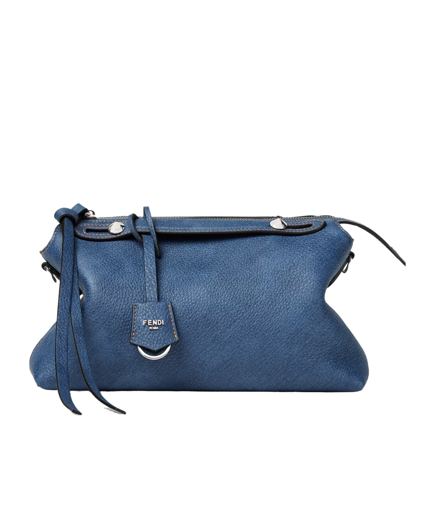 Fendi By The Way Soft Minibag In Blue Denim-effect Leather Women
