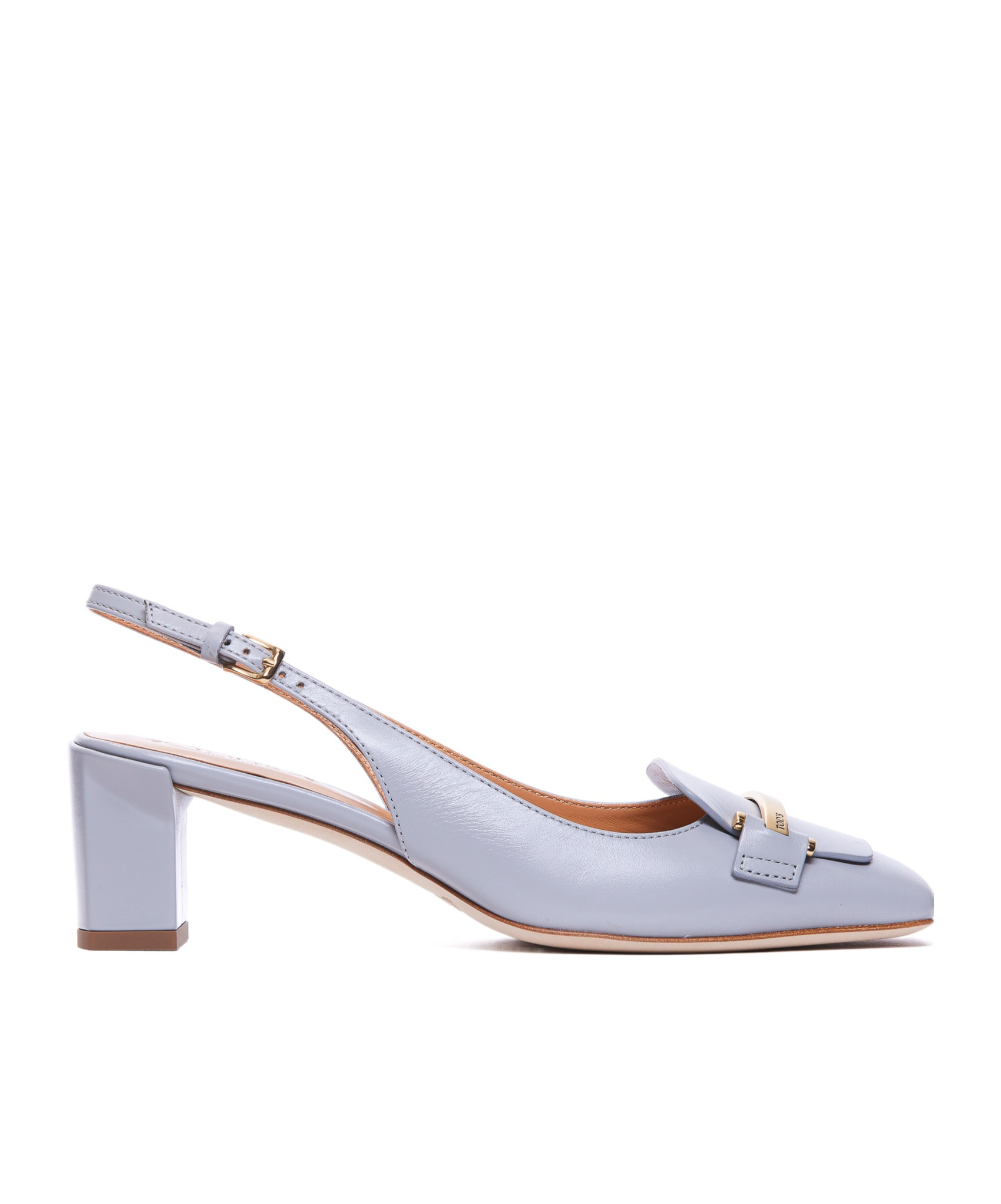 Tod's Logo-engraved Hallow-heeled Sandals In Gray