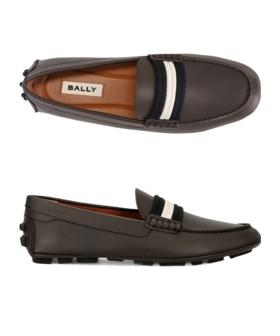 Bally Perthy Leather Driver Loafers In Black