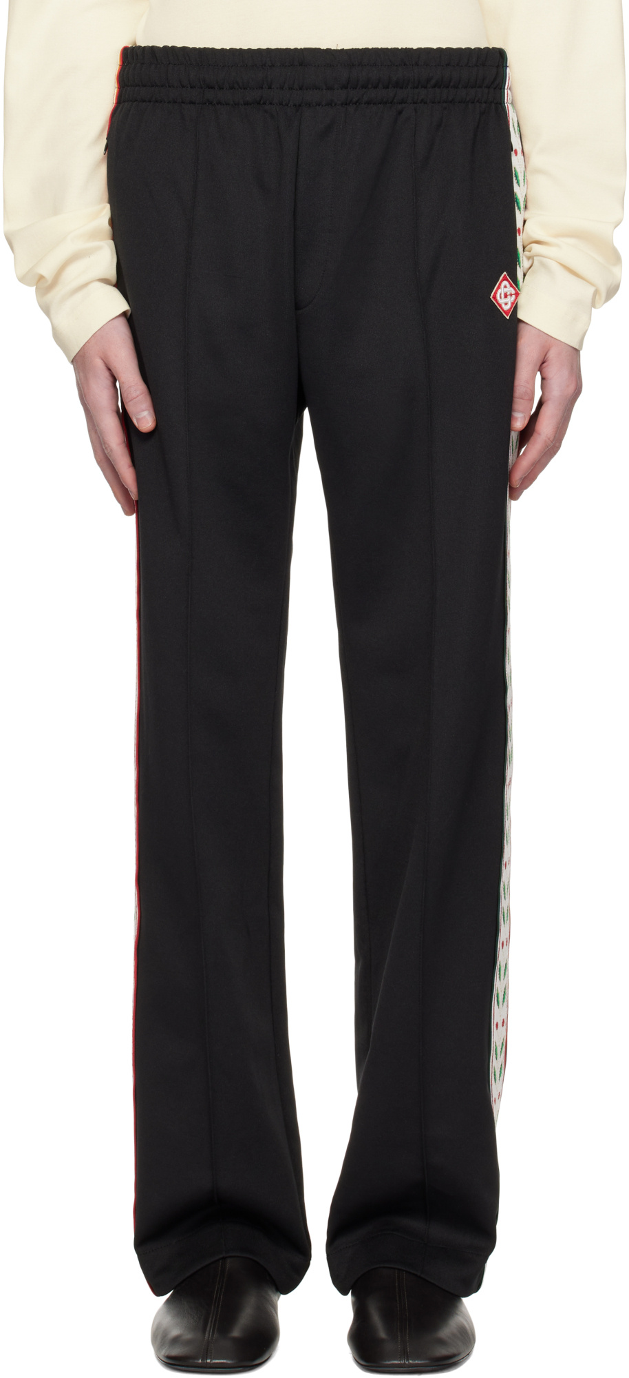 Casablanca Elastic Waist Track Pants In Black