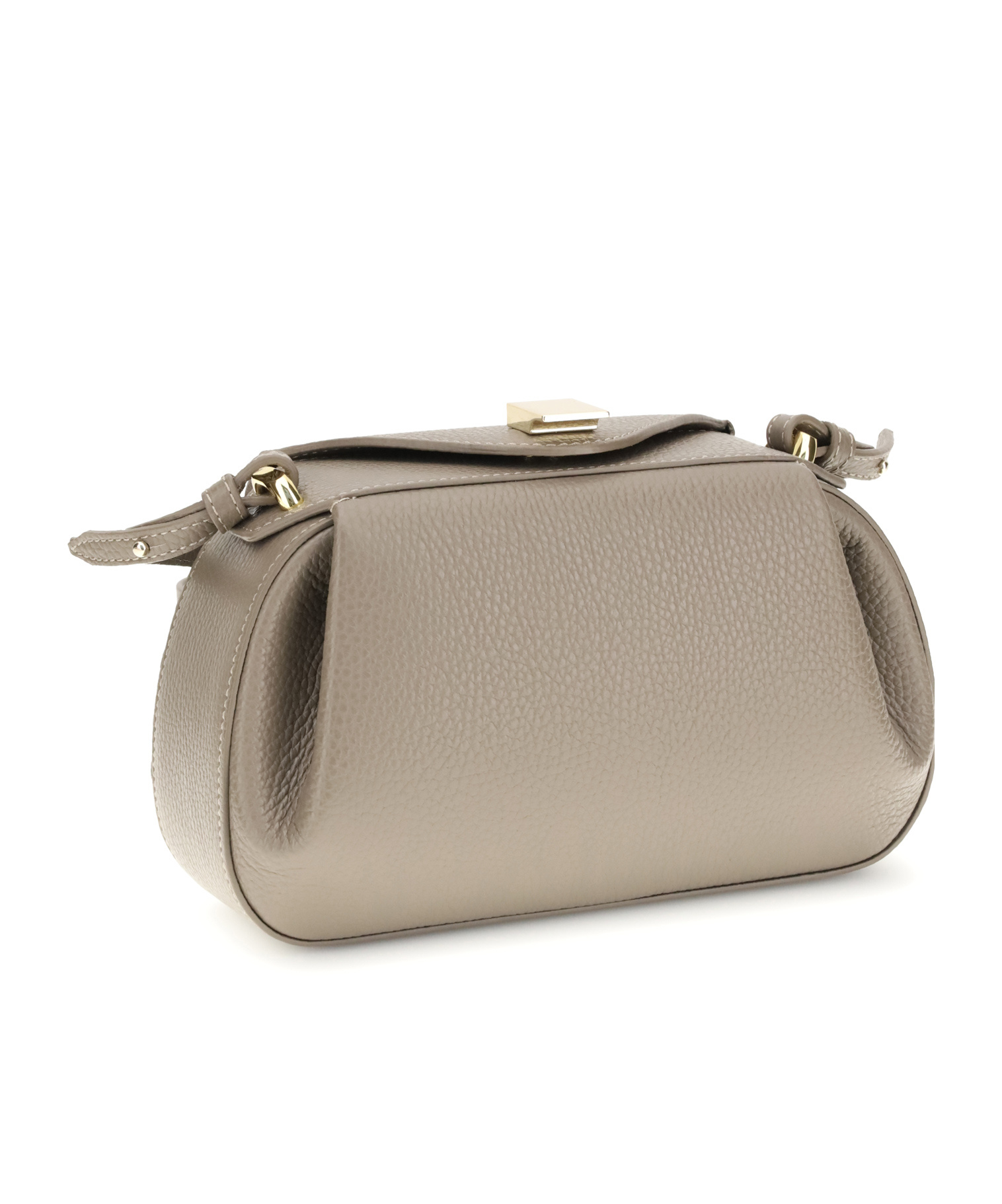 Yuzefi Small Oyster Pleated Magnet-closure Shoulder Bag In Brown