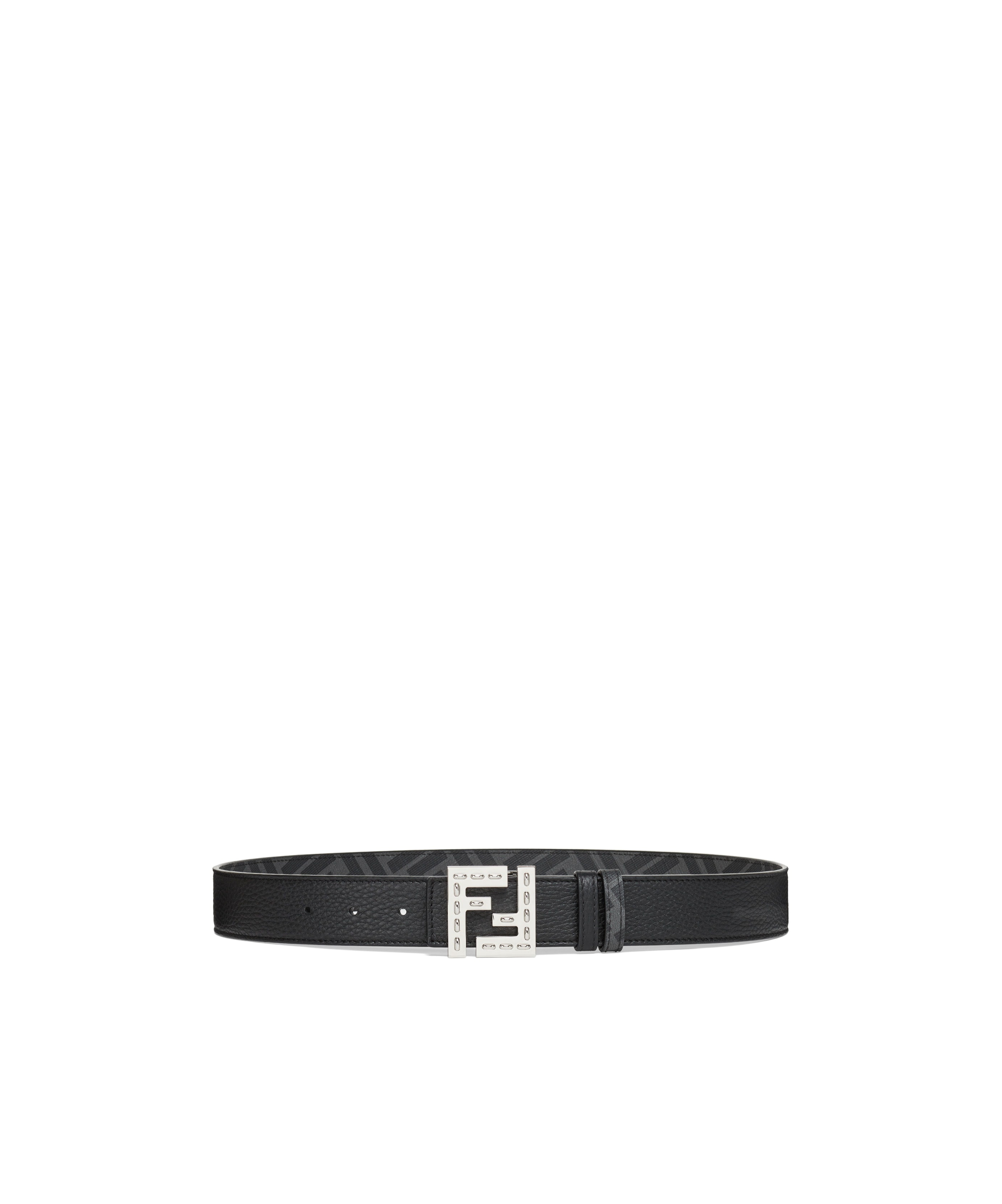 Fendi Ff Reversible Belt In Black