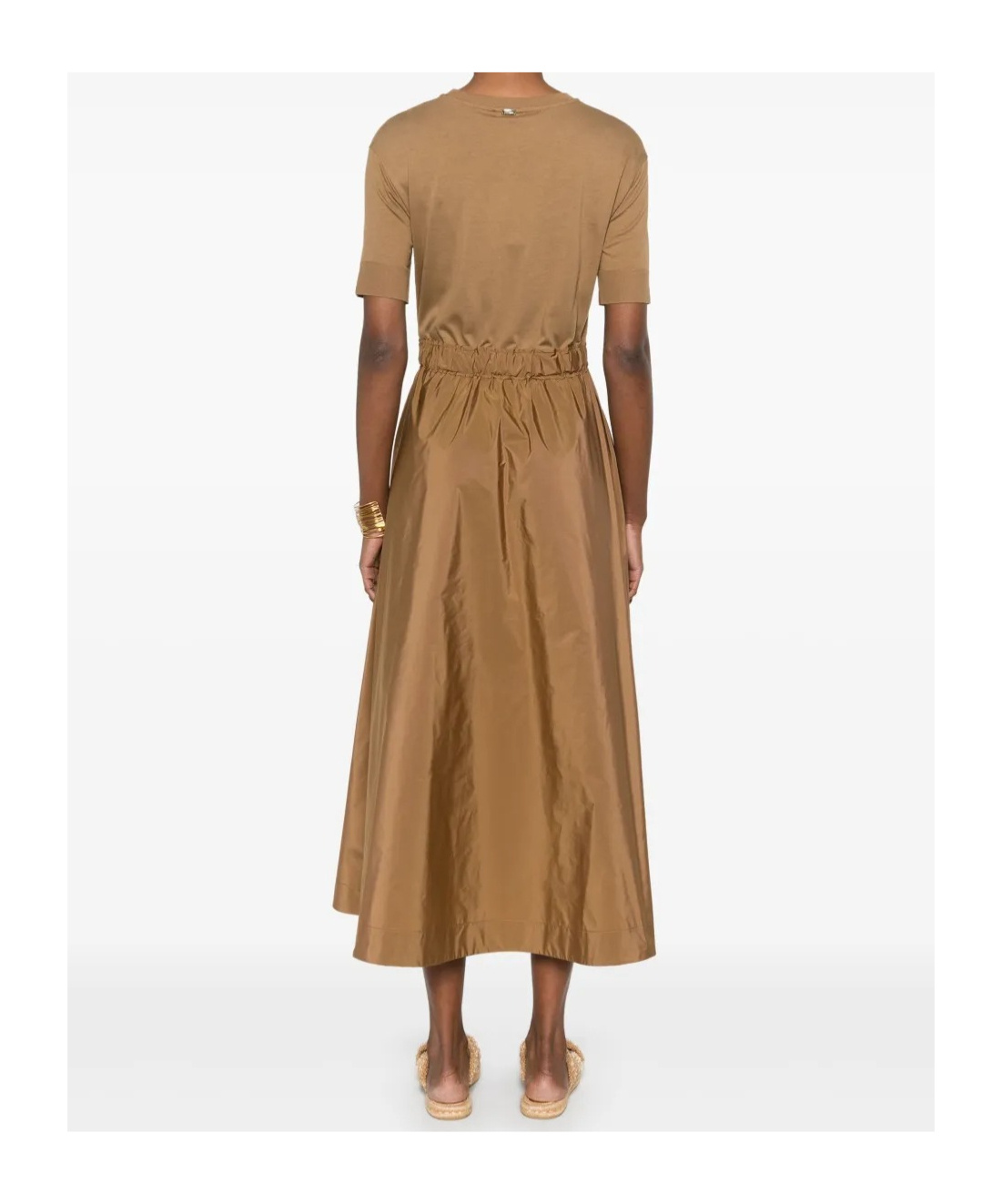 Herno Midi Dress With Panels And Tie Detail