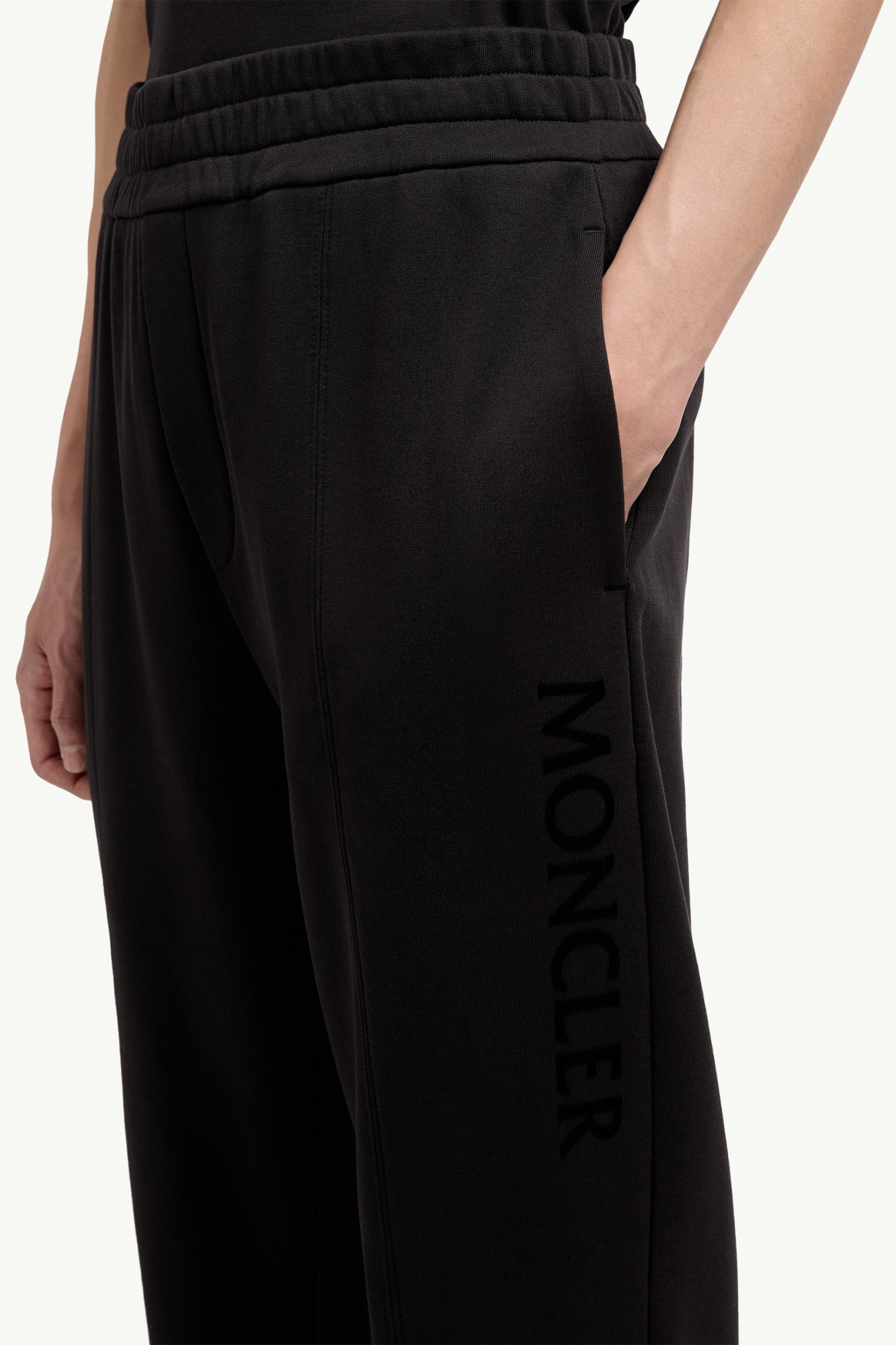 Moncler Cotton Sweatpants In Black