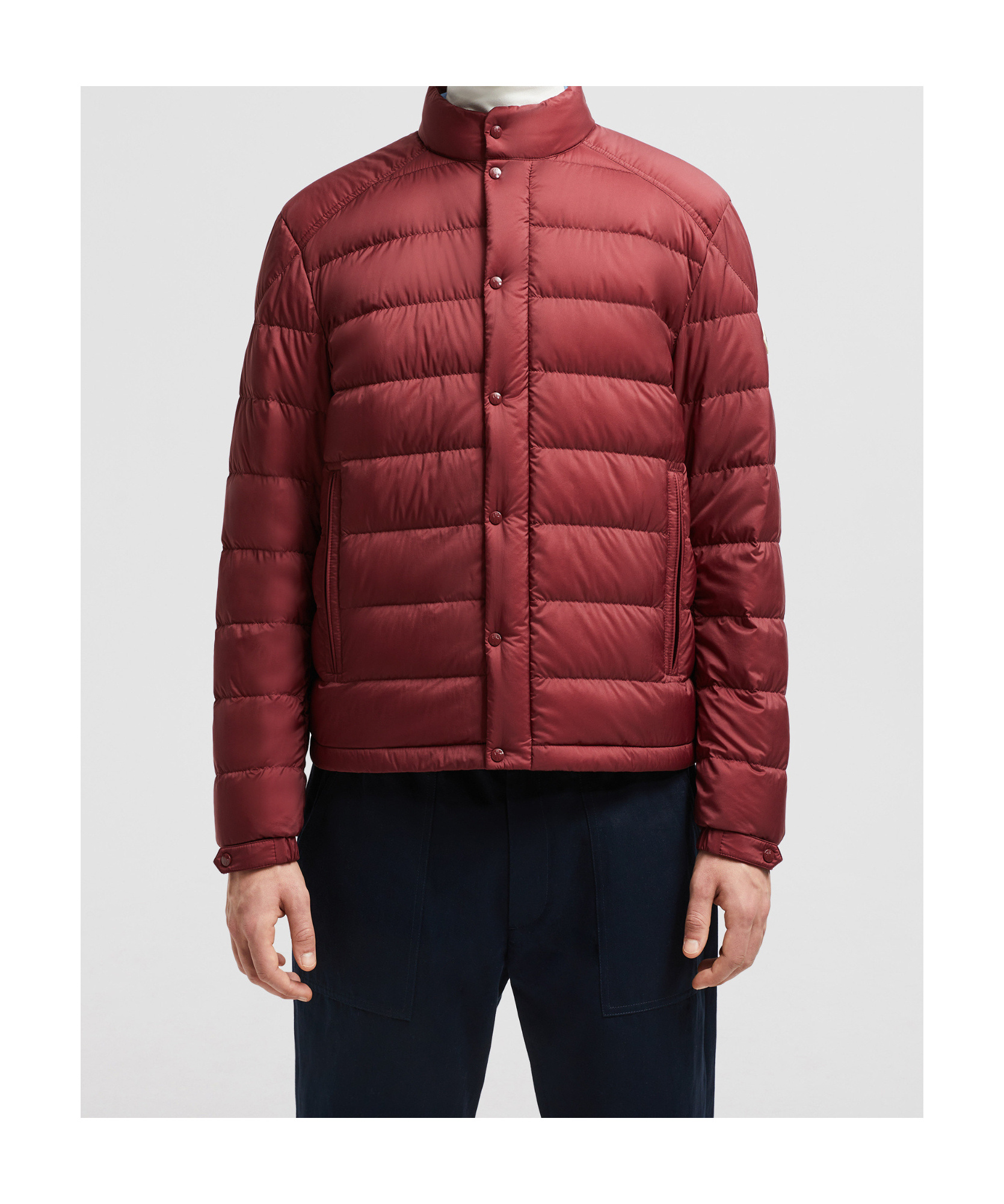 Moncler Selves Nylon Down Jacket In Red
