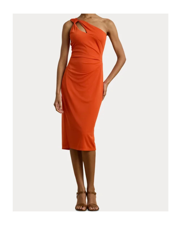 Polo Ralph Lauren One-shoulder Dress In Red