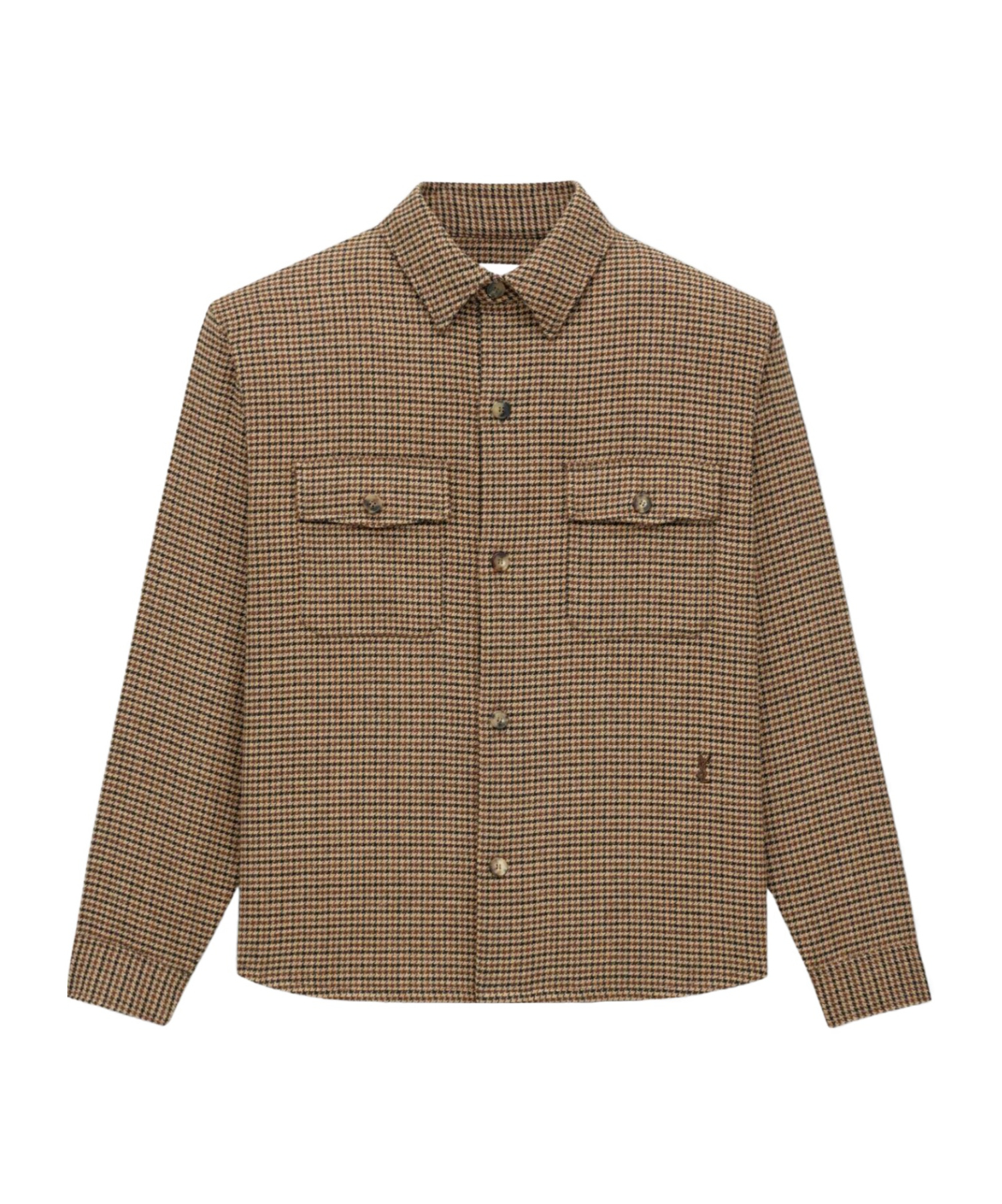 Saint Laurent Lapel Long-sleeved Casual Jacket In Multi