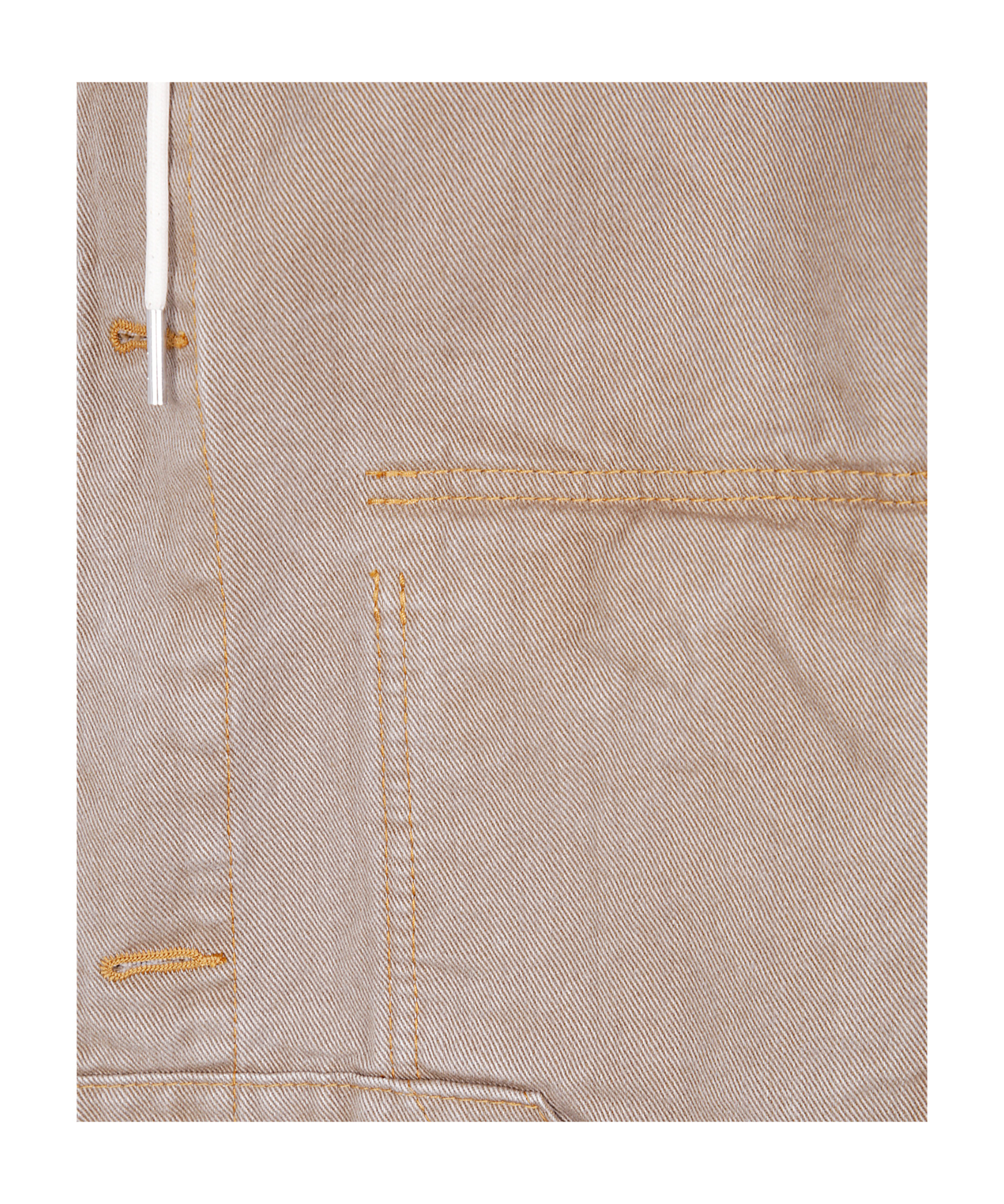 Sacai Denim Jacket With Adjustable Hem And Hood In Nude