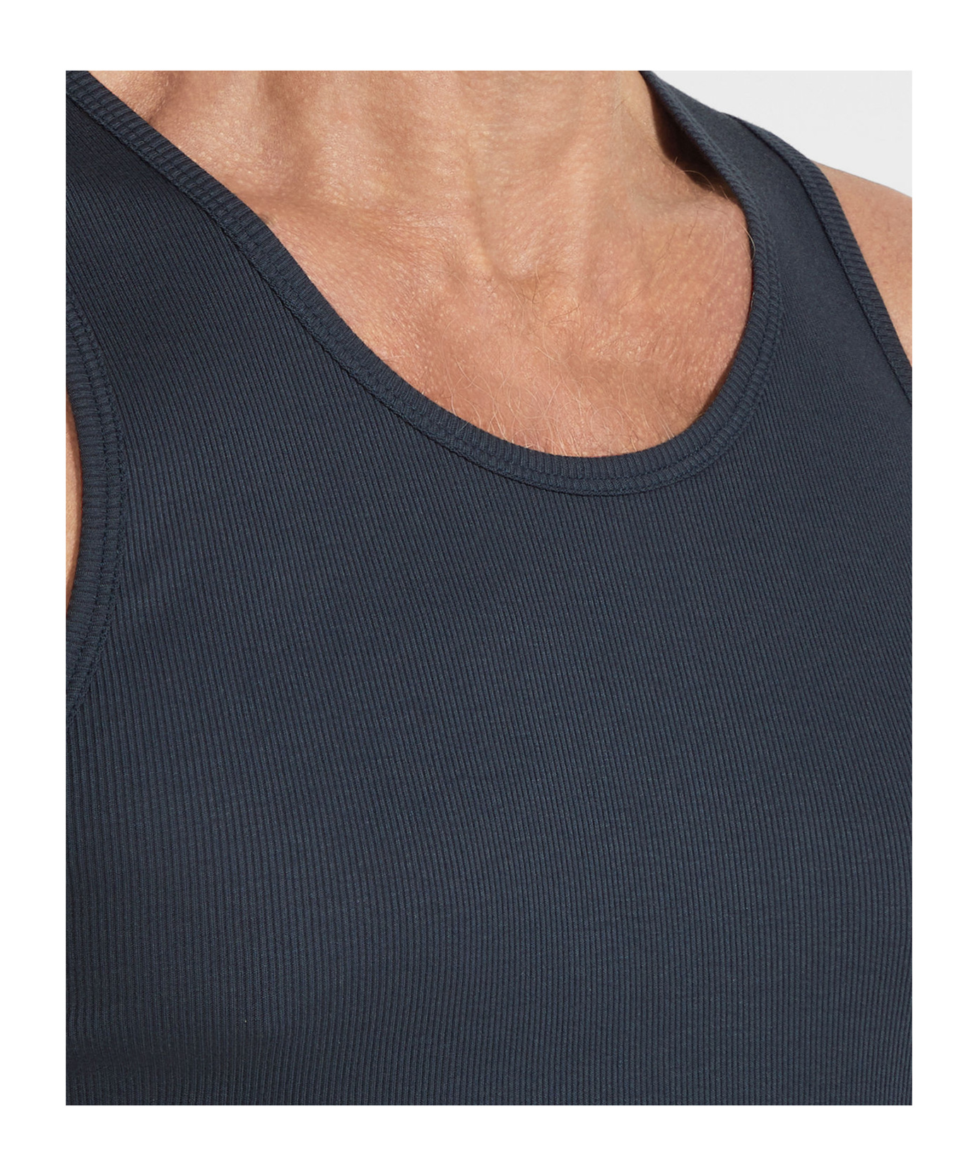 Zegna Blue Cotton Blend Tank Top In Blue