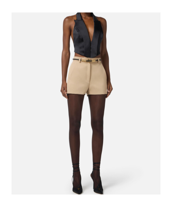 Elisabetta Franchi Halter-neck Blouse In Black