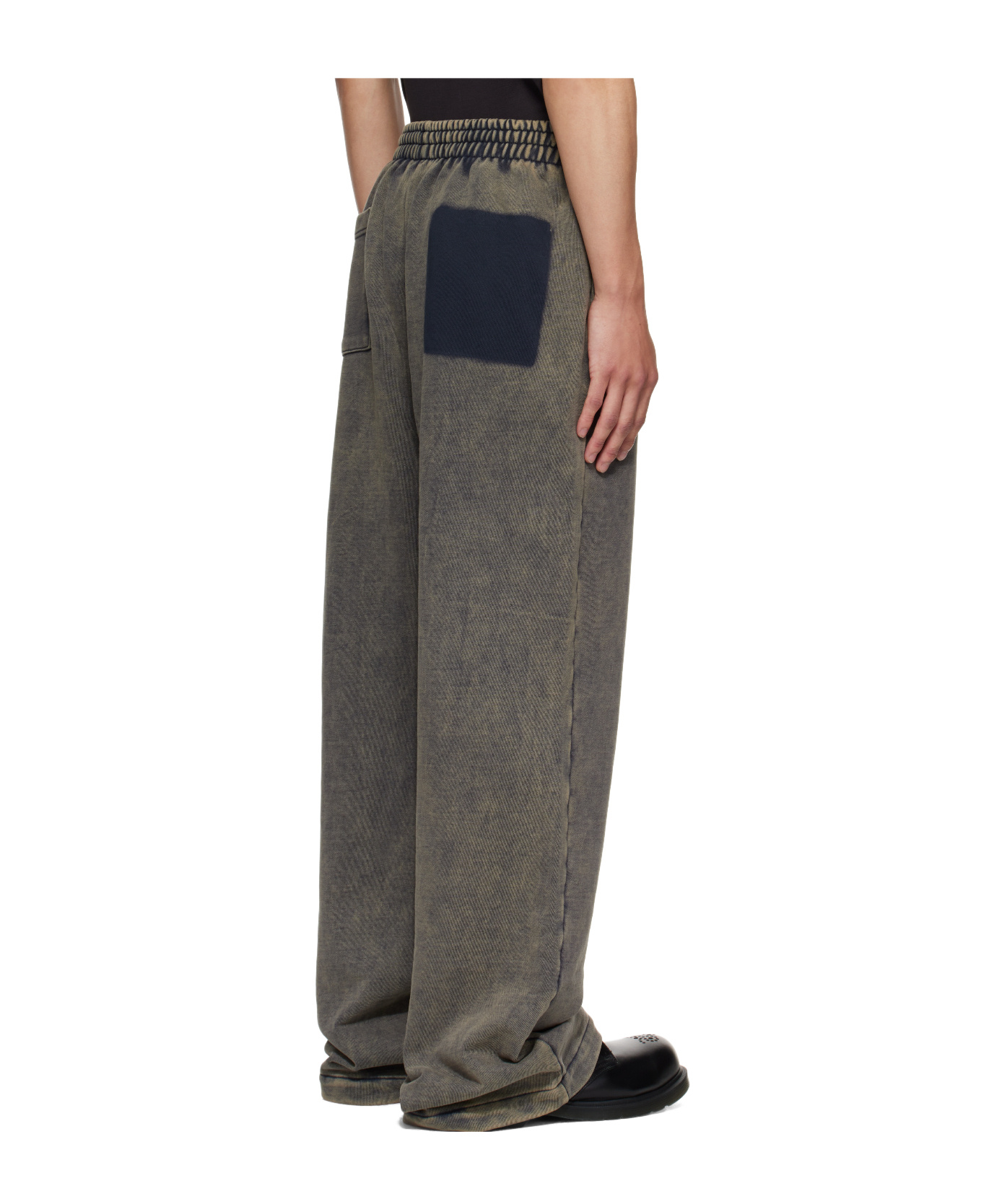 We11 Done Teddy Id Jersey Sweatpants In Gray