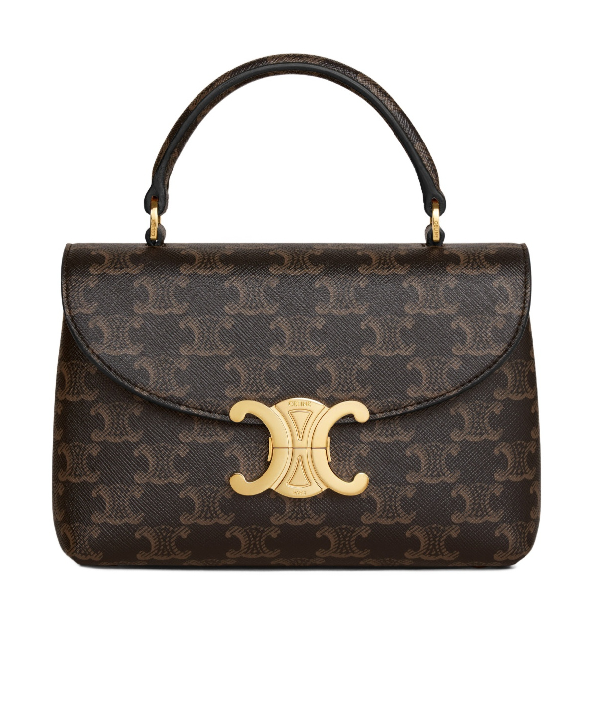 Celine Ten Nino Logo Printed Handbag In Brown