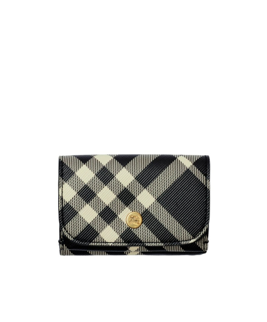 Burberry Vintage-check Wallet In Black