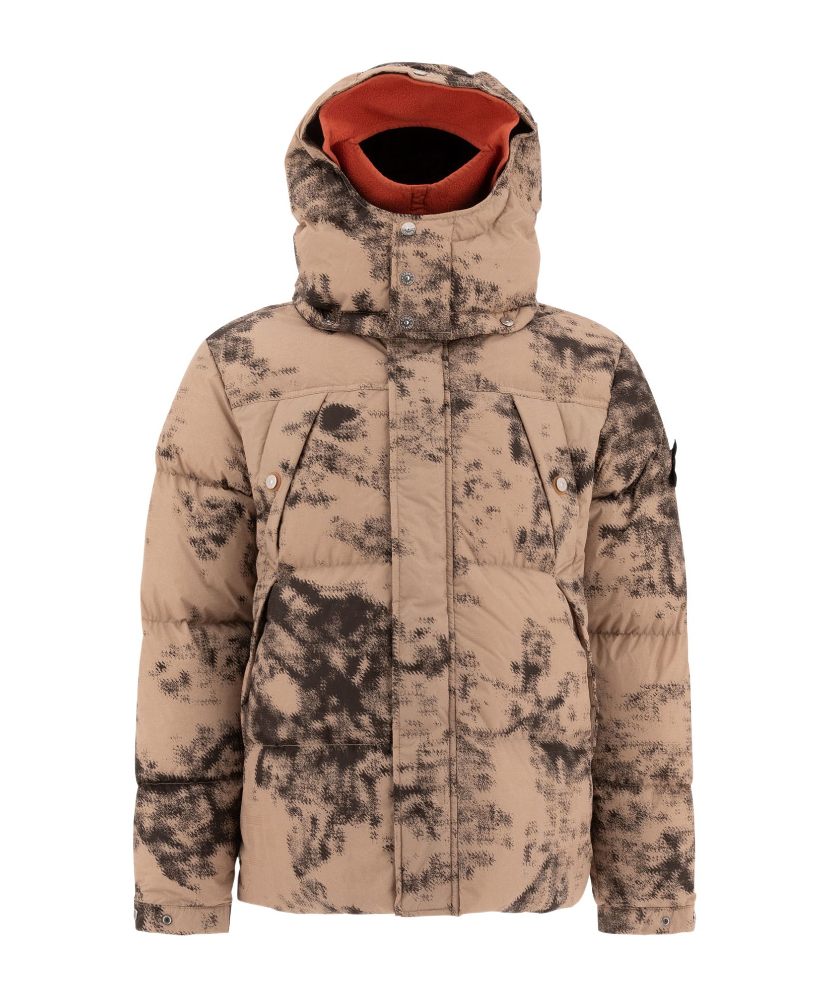 Stone Island Thermo-reactive Camouflage Puffer Jacket In Gray