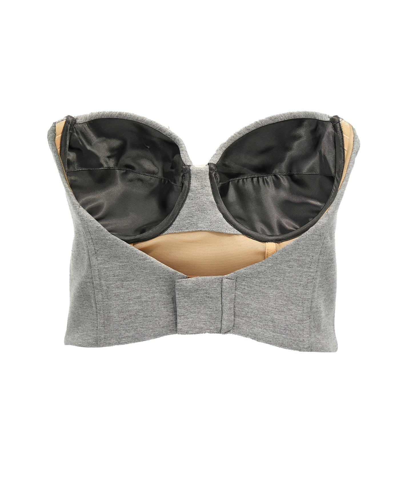 Shop Giuseppe Di Morabito Cropped Corset In Gray