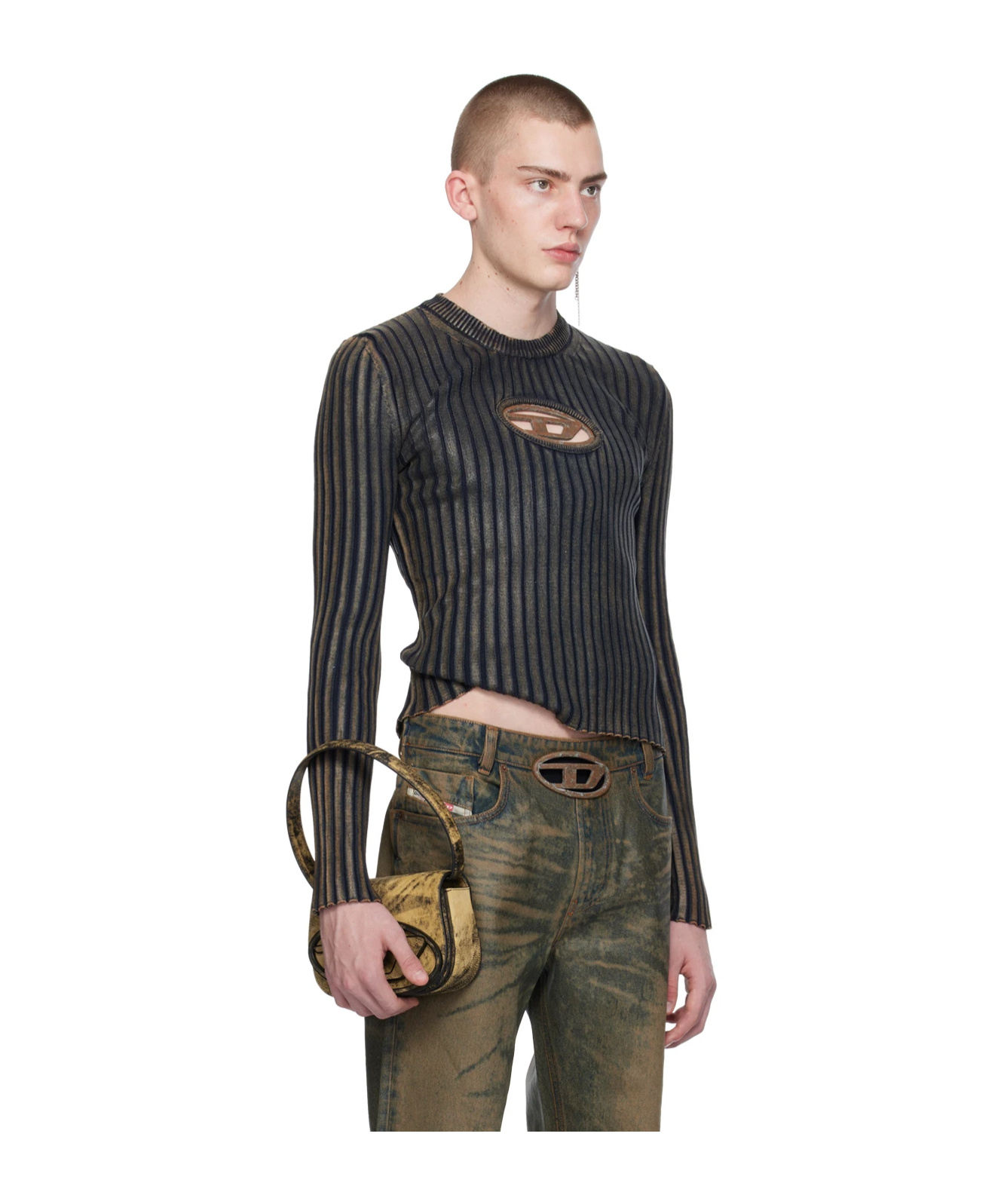 Diesel Ssense Exclusive Brown Sweater In Black
