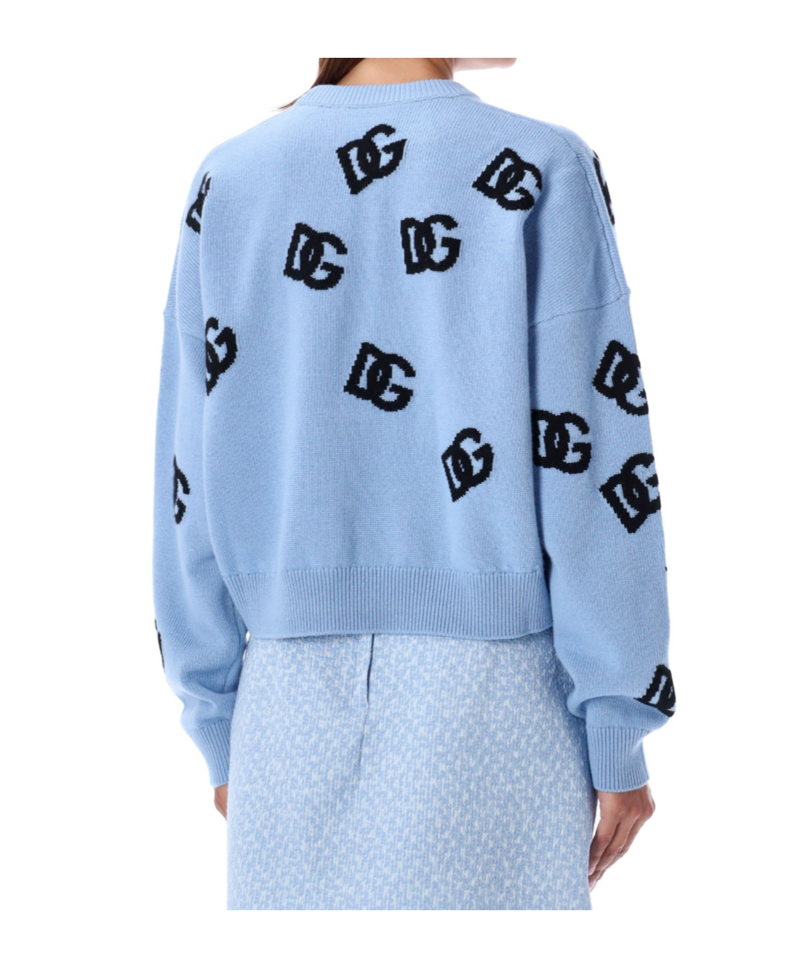 Dolce & Gabbana Woman Sweater Sky Blue Size 4 Virgin Wool In Blue