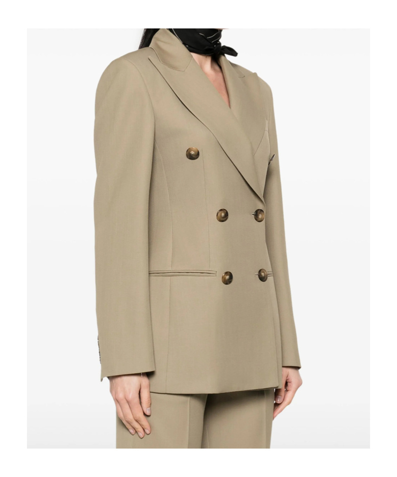 The Seafarer Long-sleeved Suit Coat In Nude