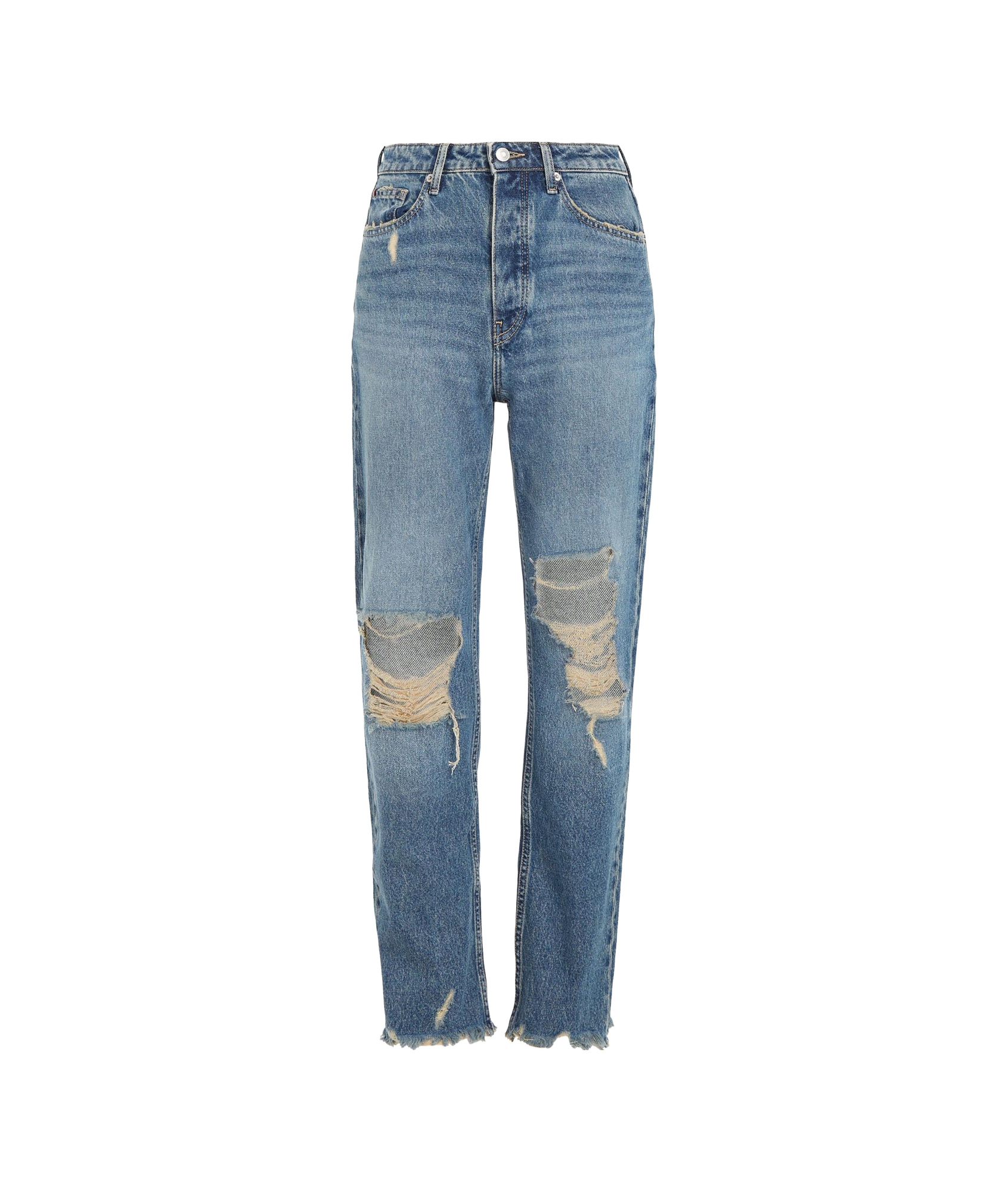 Tommy Hilfiger Ripped Detailing Jeans In Blue