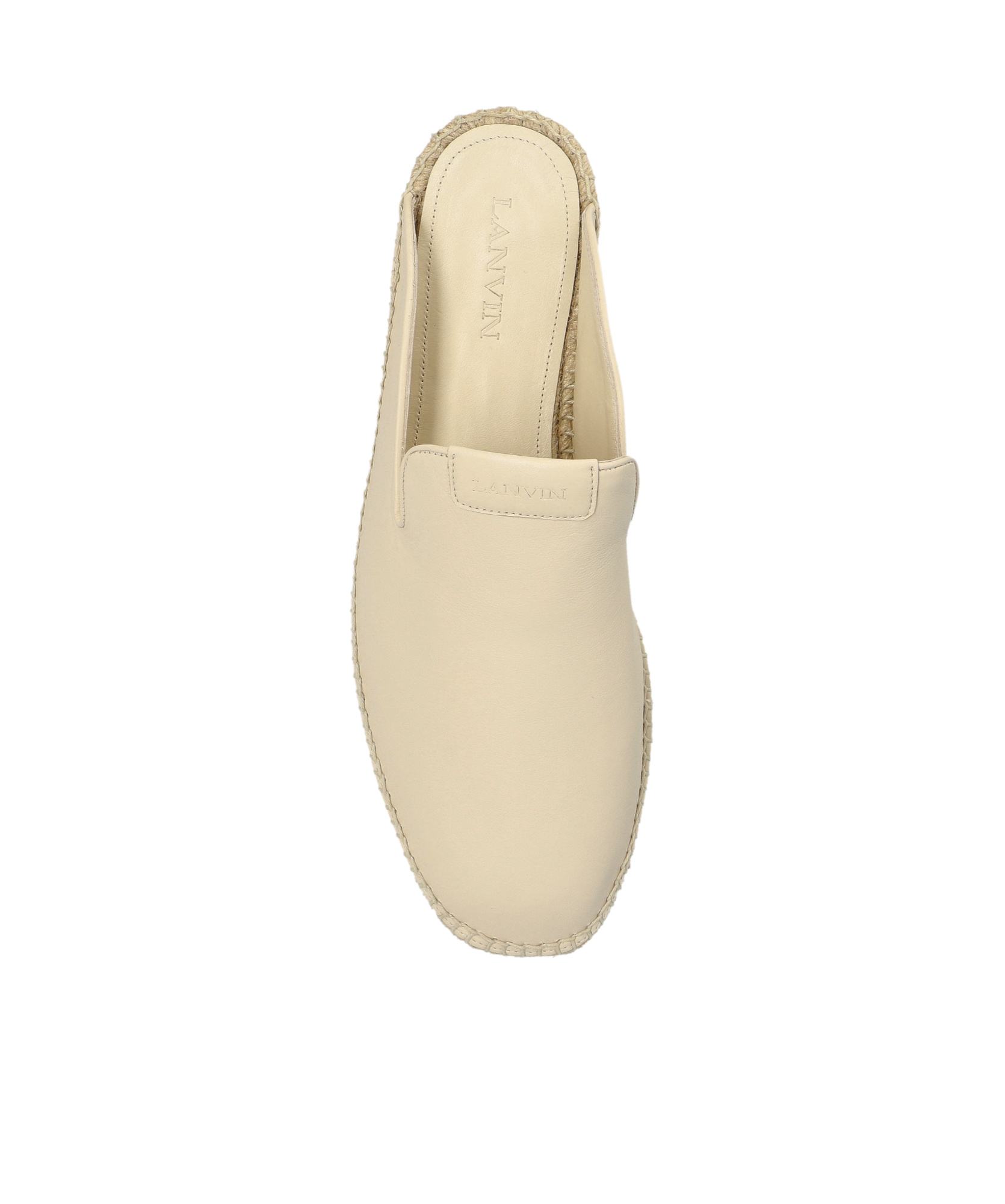 Lanvin Leather Espadrilles In Nude