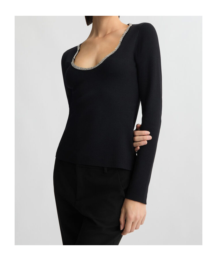 Liu •jo Liu Jo Embellished Jumper In Black