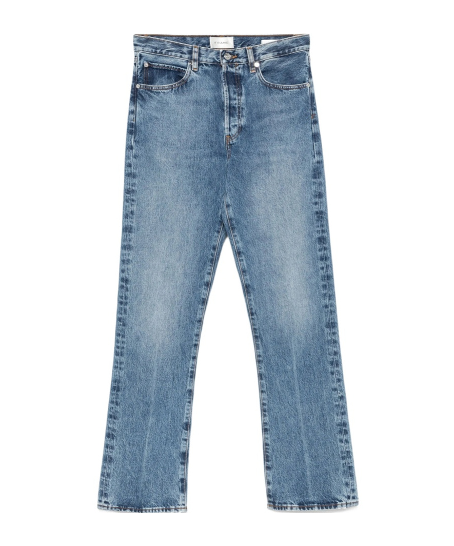 Frame Jeans With Belt Loops In Blue